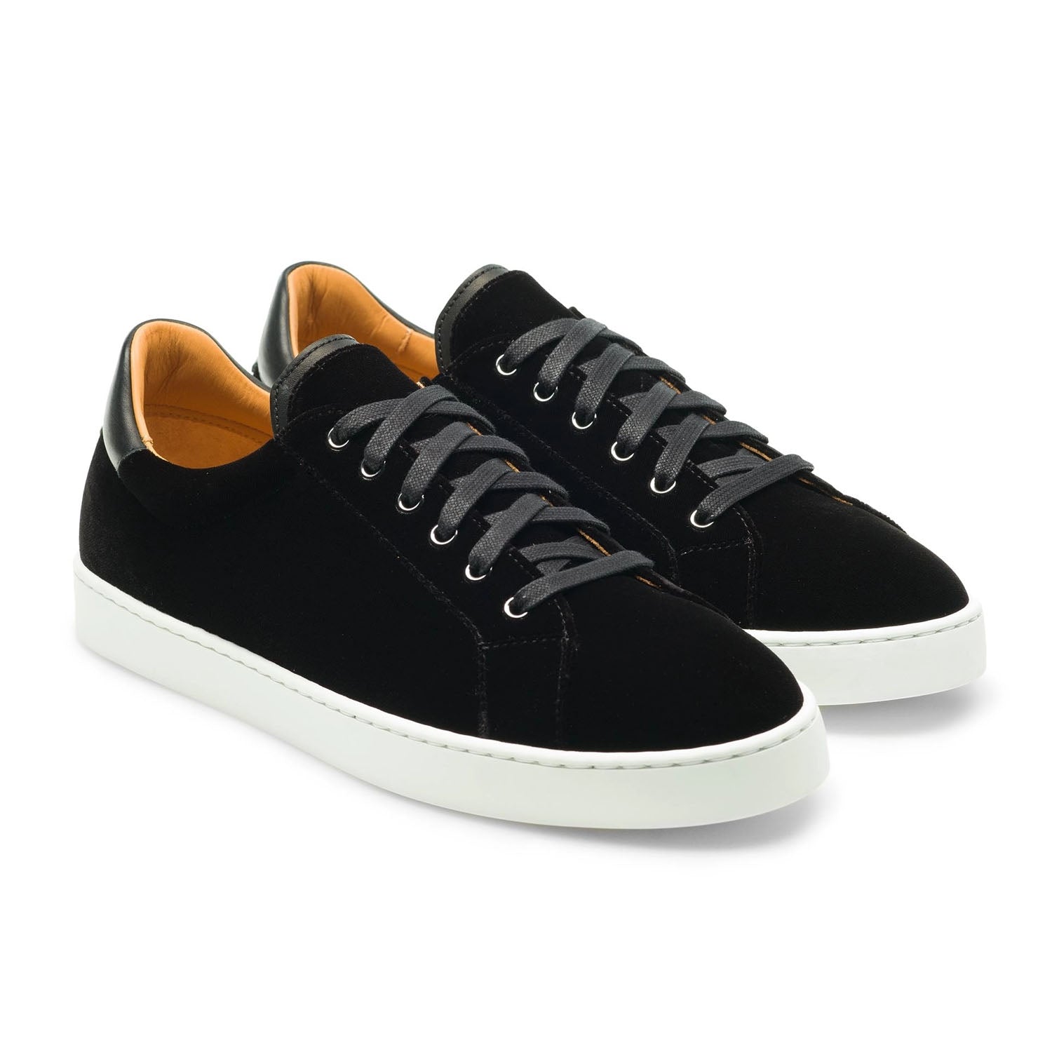 Dalia Velvet Sneaker-7 M-Black-Magnanni-Levy's Clothier