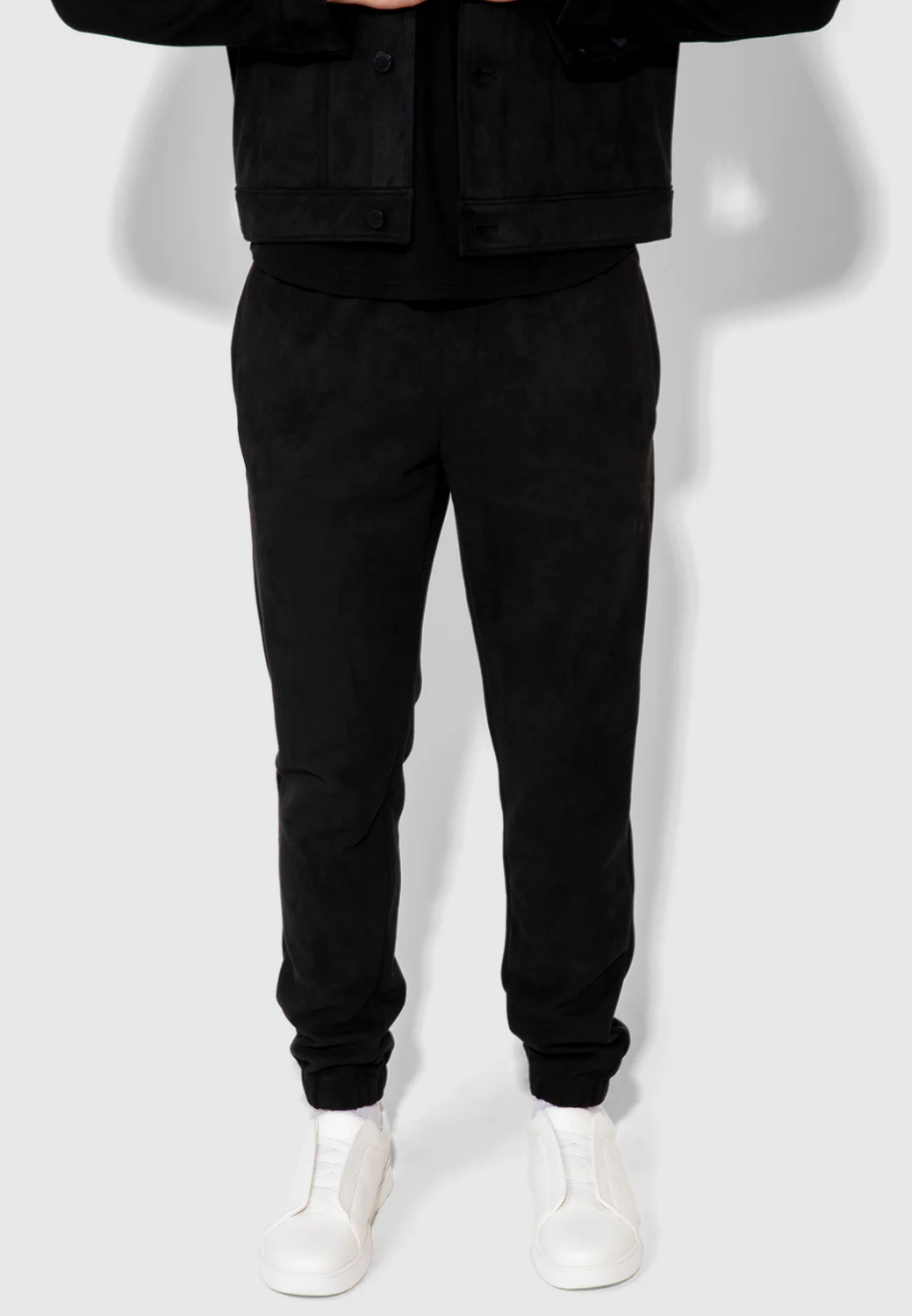 Monfrere Noah Slim Jogger - Butter Suede Noir-S-MONFRÈRE-Levy's Clothier