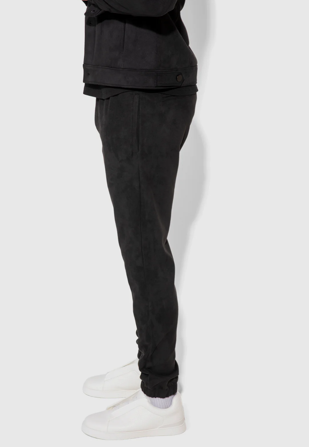 Monfrere Noah Slim Jogger - Butter Suede Noir-S-MONFRÈRE-Levy's Clothier