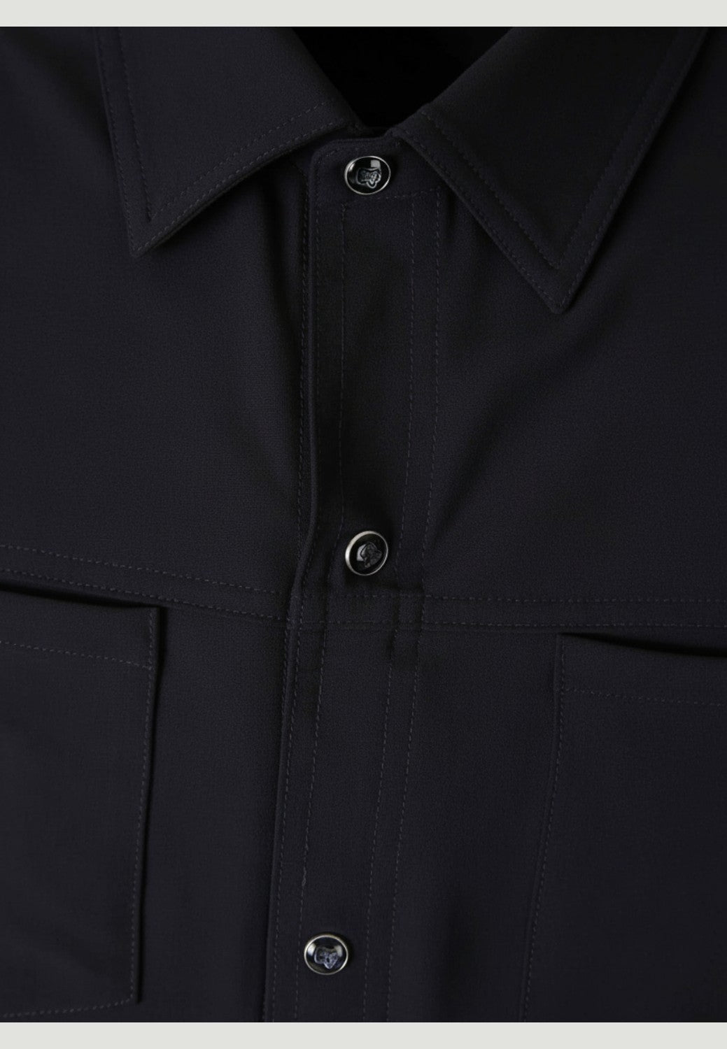Zeus Buttoned Overshirt - Black-52-BLACK-MARCO PESCAROLO-Levy's Clothier