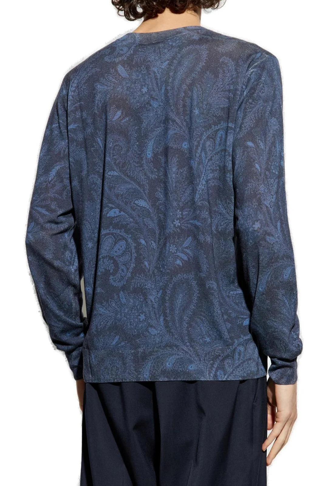 Patterned Crewneck Knitted Jumper-S-ETRO-Levy's Clothier