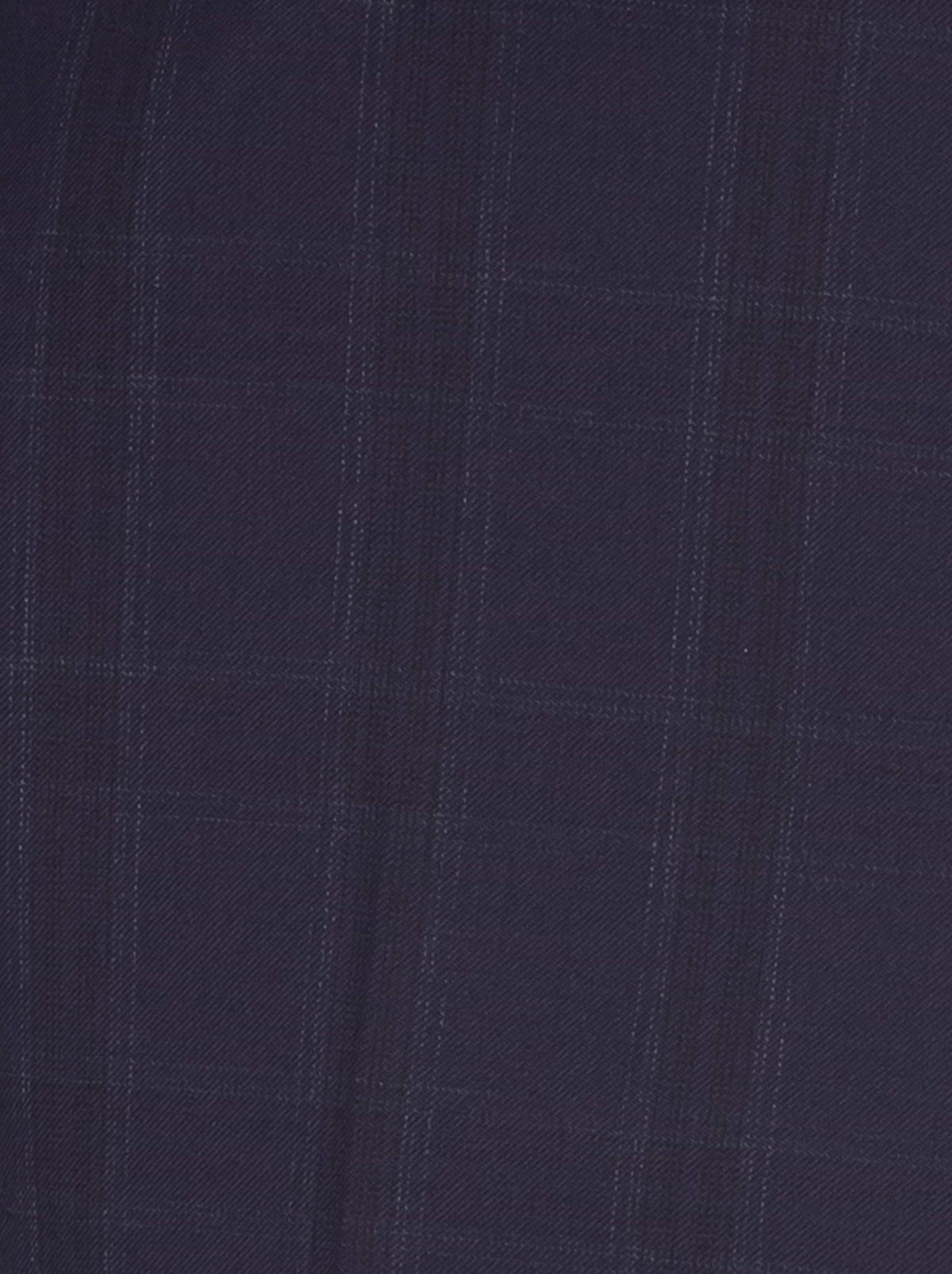 Woolen Plaided Suit - Navy