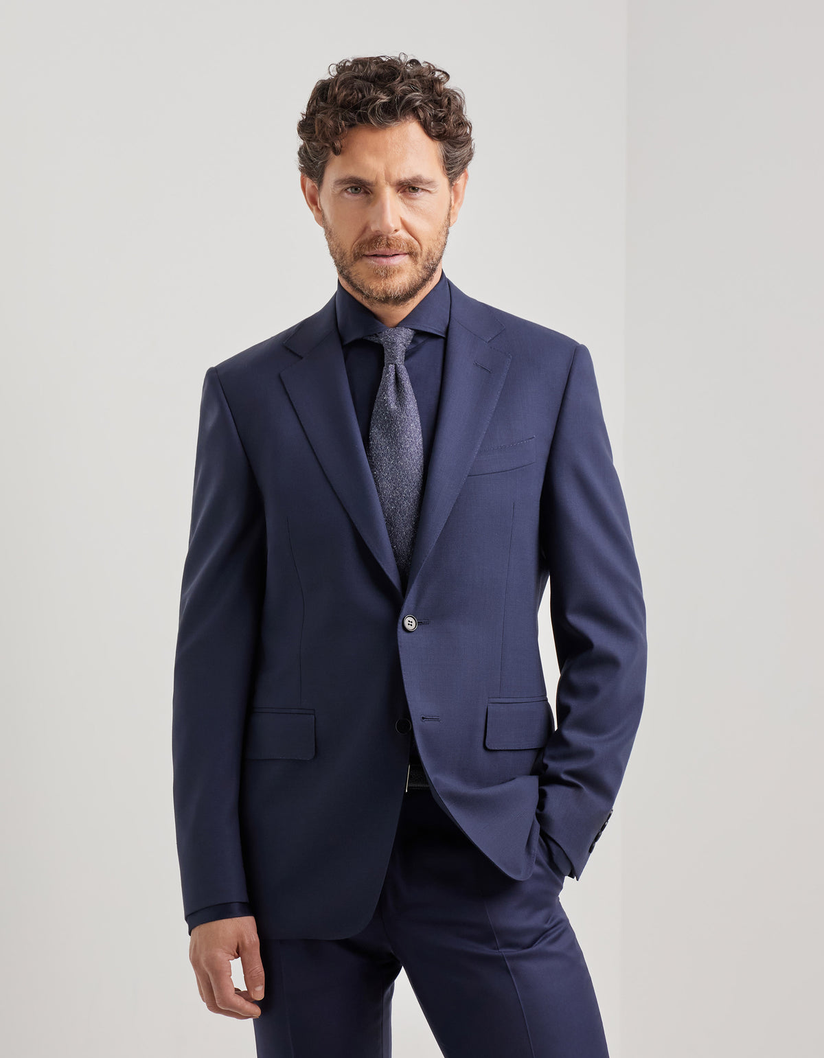 Pure Travel Wool Blazer - Navy