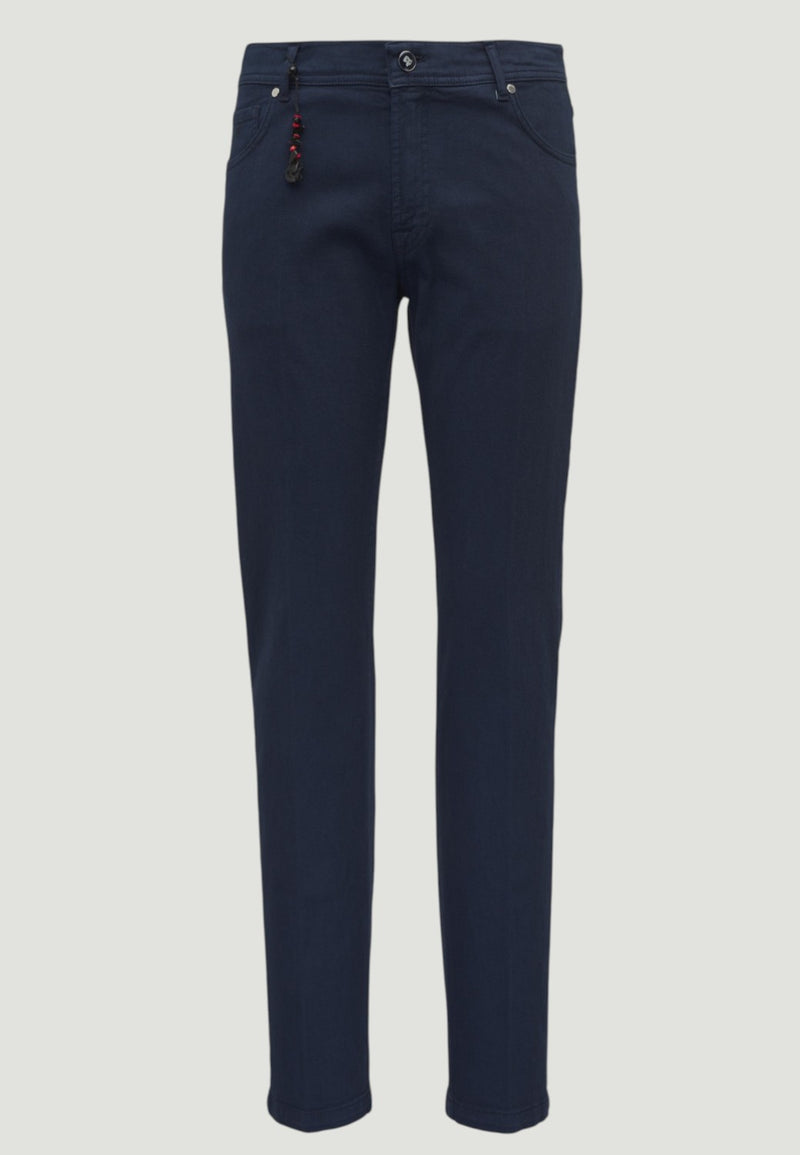 Nerano Cotton Silk 5 Pocket Pant - Navy-34-NAVY-MARCO PESCAROLO-Levy's Clothier