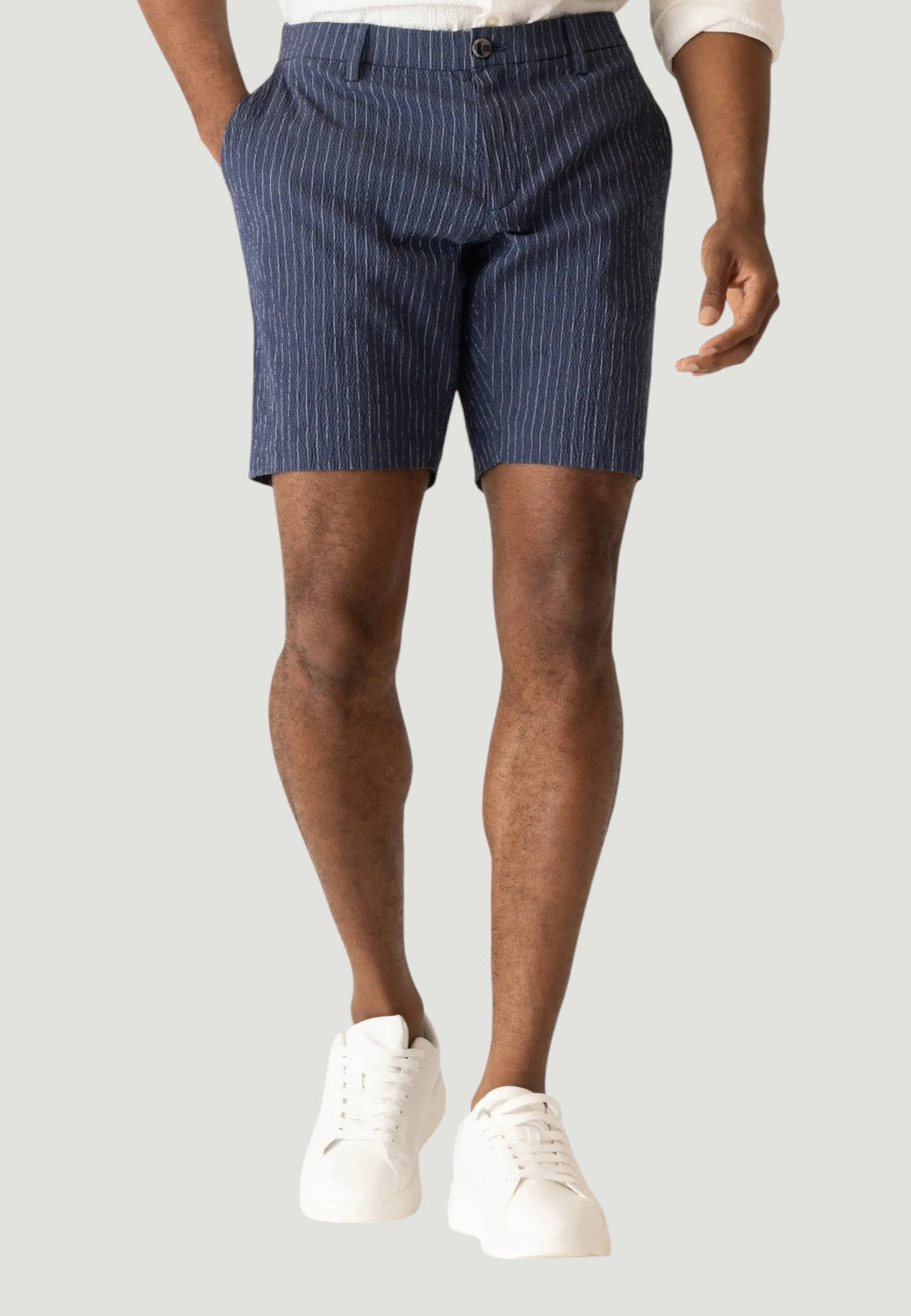 Oasis Seersucker Bermuda Shorts - Indigo-30-INDIGO-DEKE-Levy's Clothier