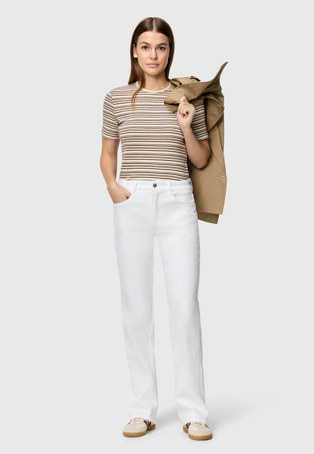 Laura Flared Fit Jean - White-4-MAC JEANS-Levy's Clothier