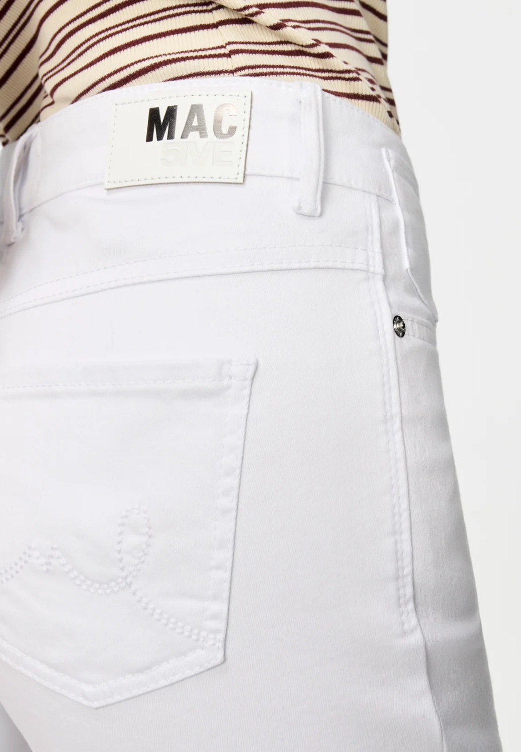 Laura Flared Fit Jean - White-4-MAC JEANS-Levy's Clothier