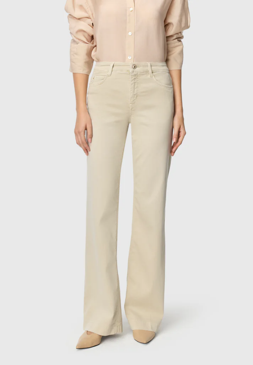 Dream Wide Light Jeans - Beige-4-MAC JEANS-Levy's Clothier