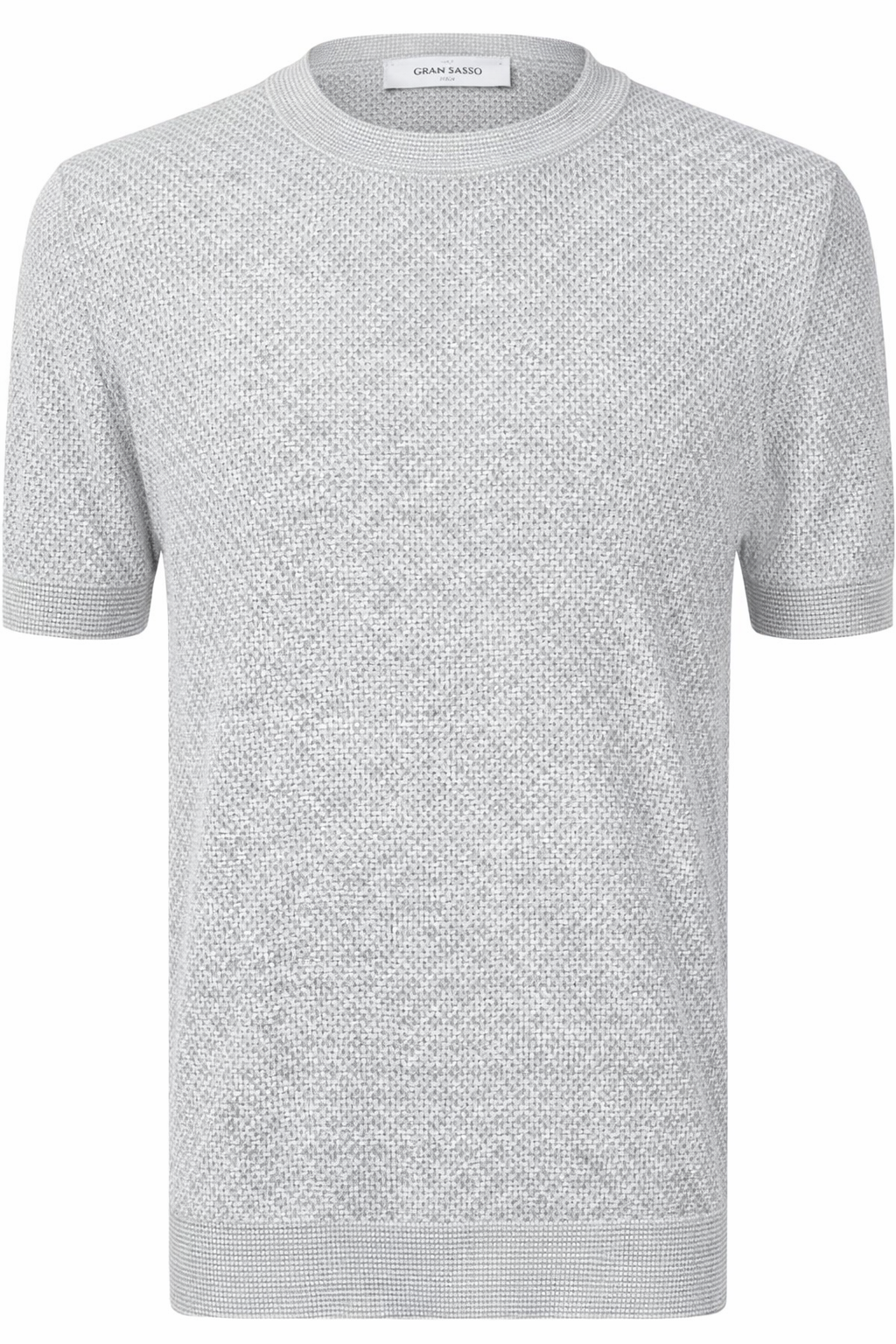 Diamond Crew Neck Shirt - Grey-M-GRAN SASSO-Levy's Clothier