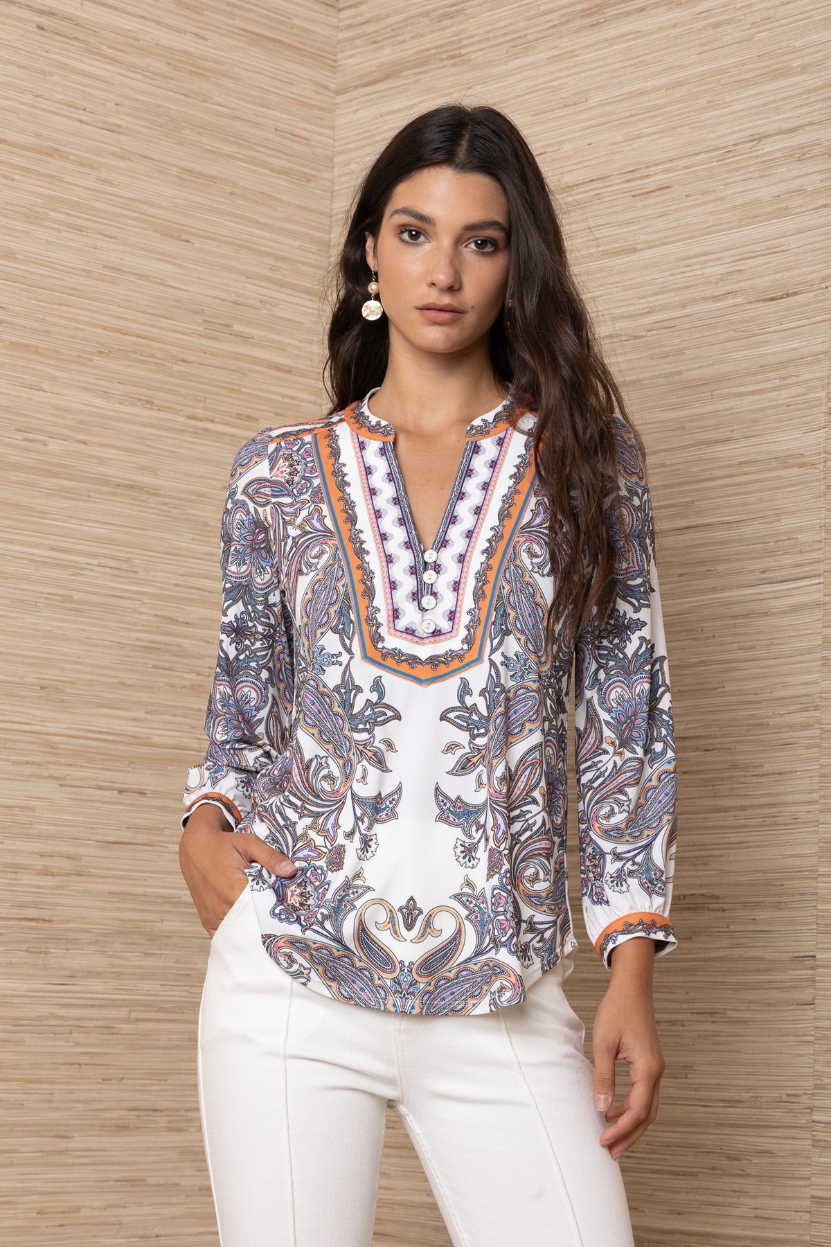 Berta Top-XS-Ivory-HALE BOB-Levy's Clothier