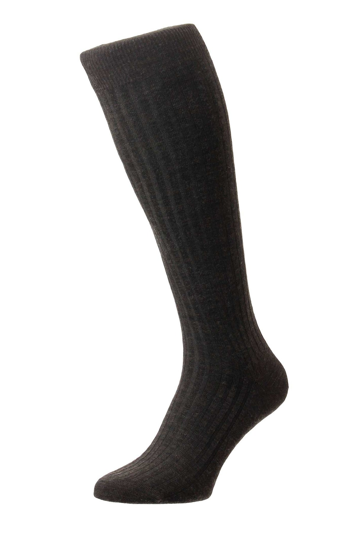 Over-the-Calf Merino Wool Ribbed Socks