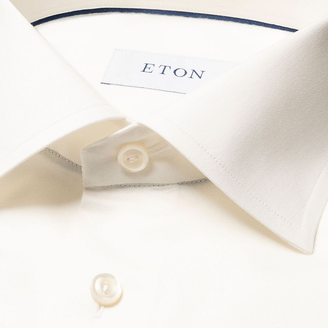 Contemporary Fit Twill Shirt - Off White
