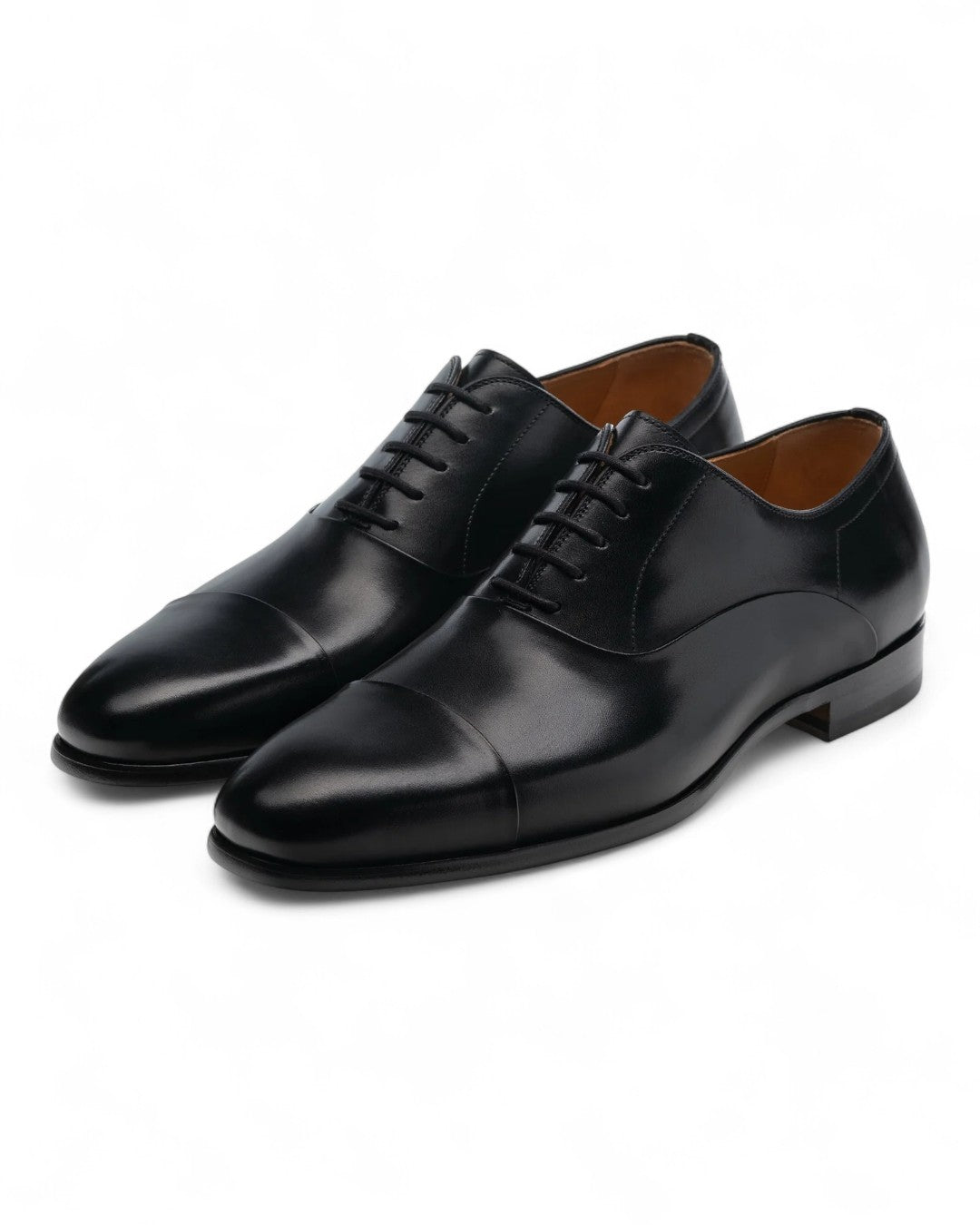 Segovia Cap Toe Oxford-7 M-Black-Magnanni-Levy's Clothier