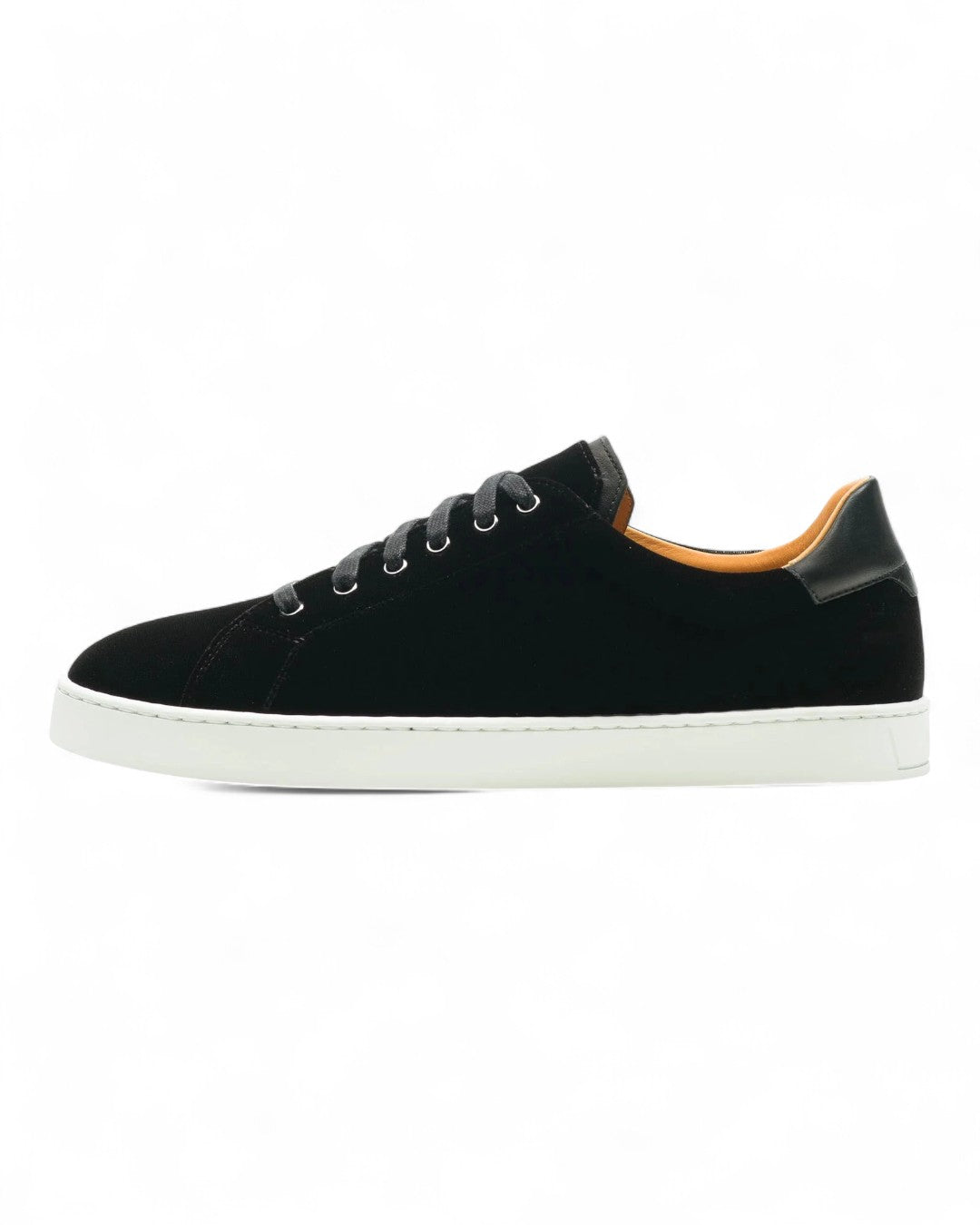 Dalia Velvet Sneaker-7 M-Black-Magnanni-Levy's Clothier