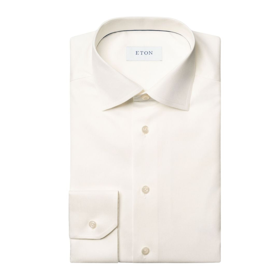 Contemporary Fit Twill Shirt - Off White