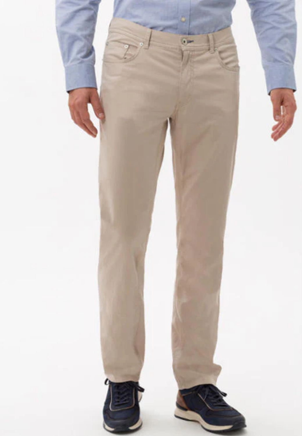 Cooper Fancy Marathon Satin Regular Fit Pants-32-BEIGE-BRAX TROUSERS-Levy's Clothier