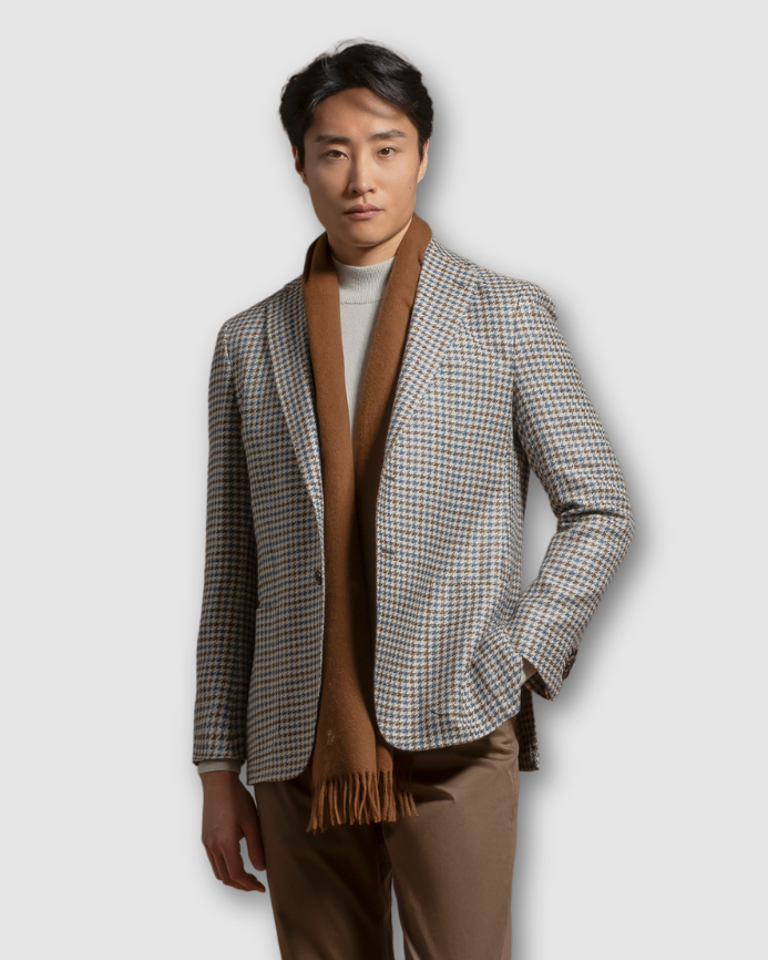 Mistral Jacket - Brown/Blue/Tan-52-SCABAL-Levy's Clothier