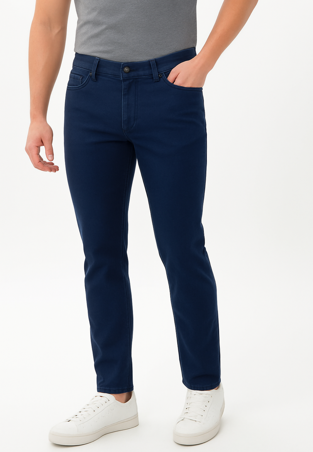 Chuck Hi-Flex Light Modern Fit Trouser-31-NAVY-BRAX TROUSERS-Levy's Clothier