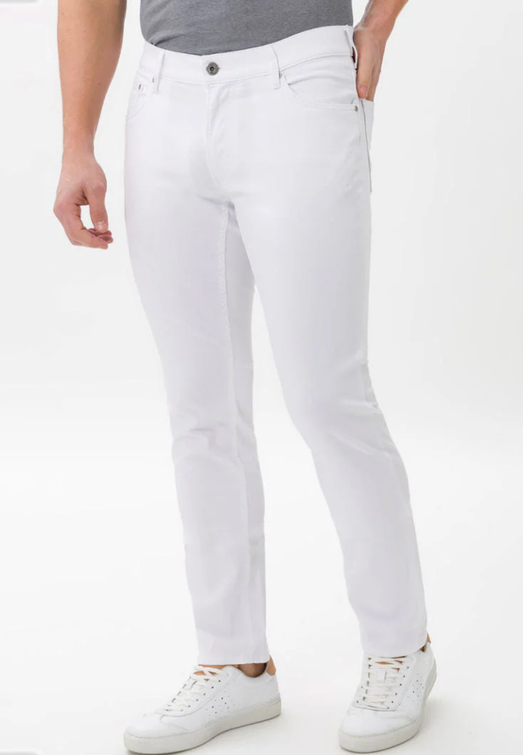 Chuck Hi-Flex Light Modern Fit Trouser-31-WHITE-BRAX TROUSERS-Levy's Clothier