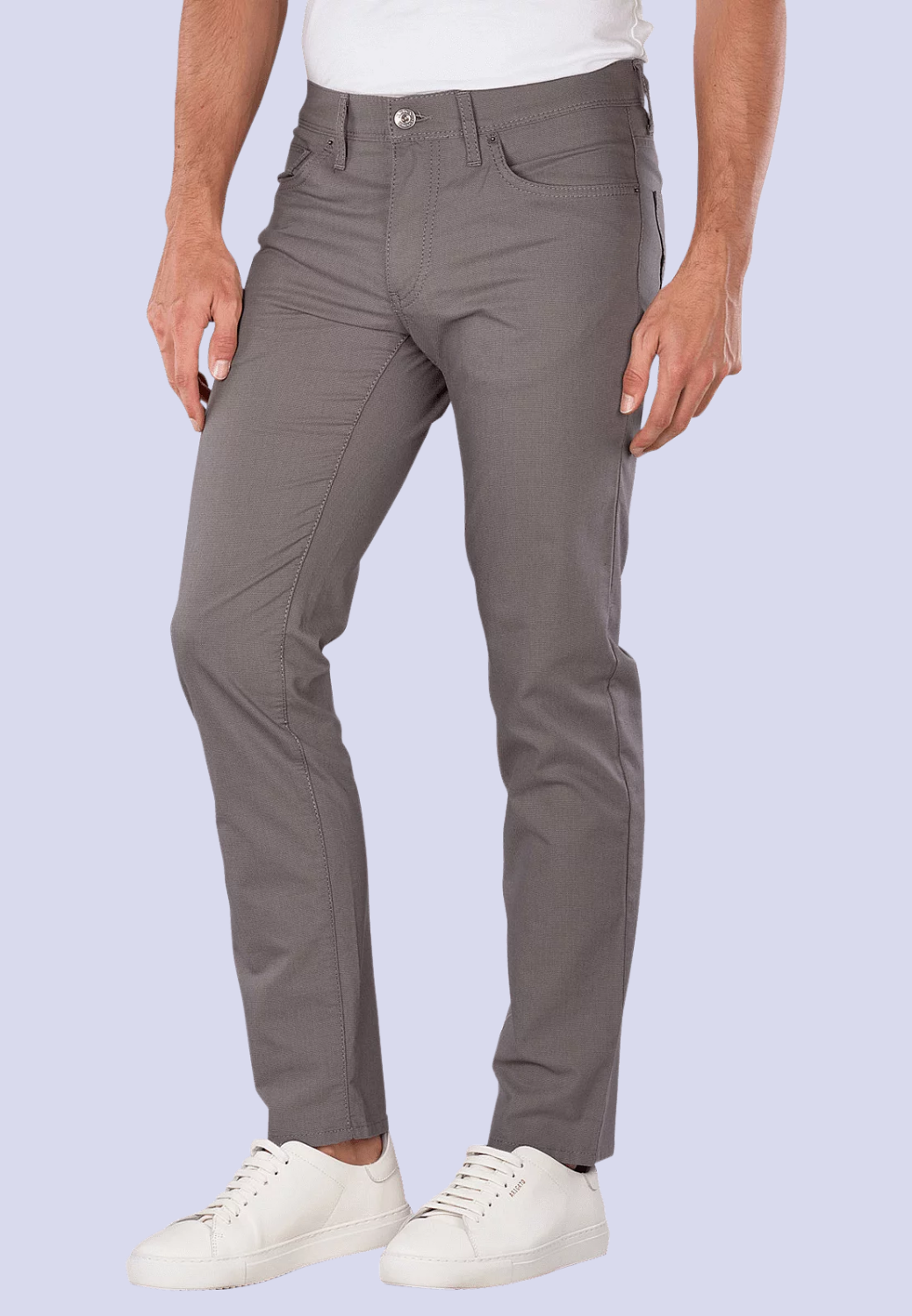 Cadiz Cotton 5 Pocket Pants-33-GRAPHITE-BRAX TROUSERS-Levy's Clothier
