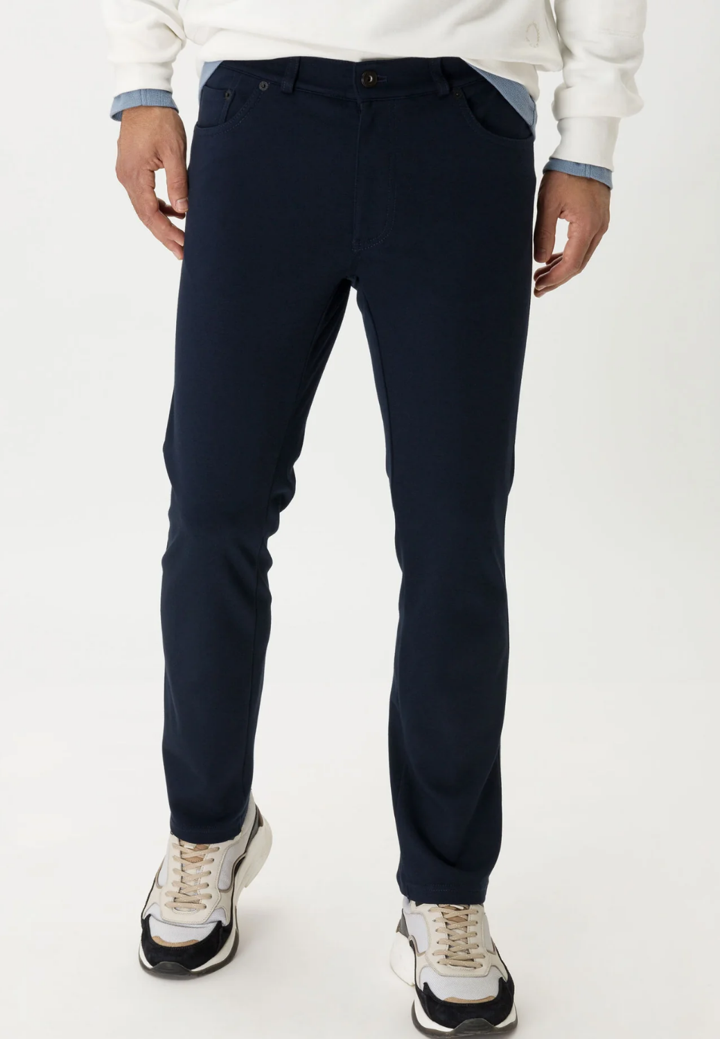 Chuck Flex 5 Pocket Jersey Pant-32-NAVY-BRAX TROUSERS-Levy's Clothier