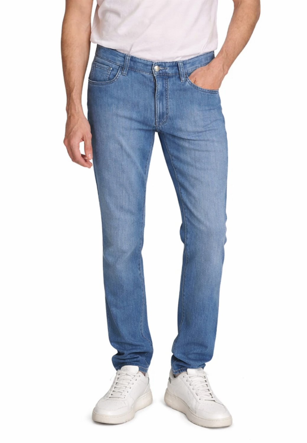 Chuck Stretch Modern Fit Pants - Light Blue-33-LIGHT BLUE-BRAX TROUSERS-Levy's Clothier