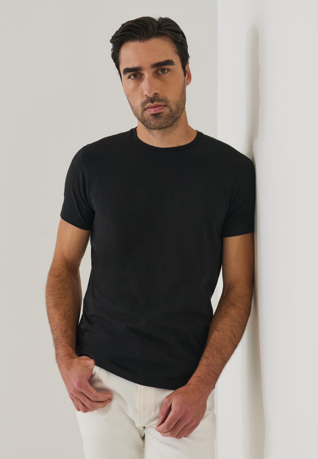 Iconic Pima cotton T-shirt-S-BLACK-PATRICK ASSARAF-Levy's Clothier