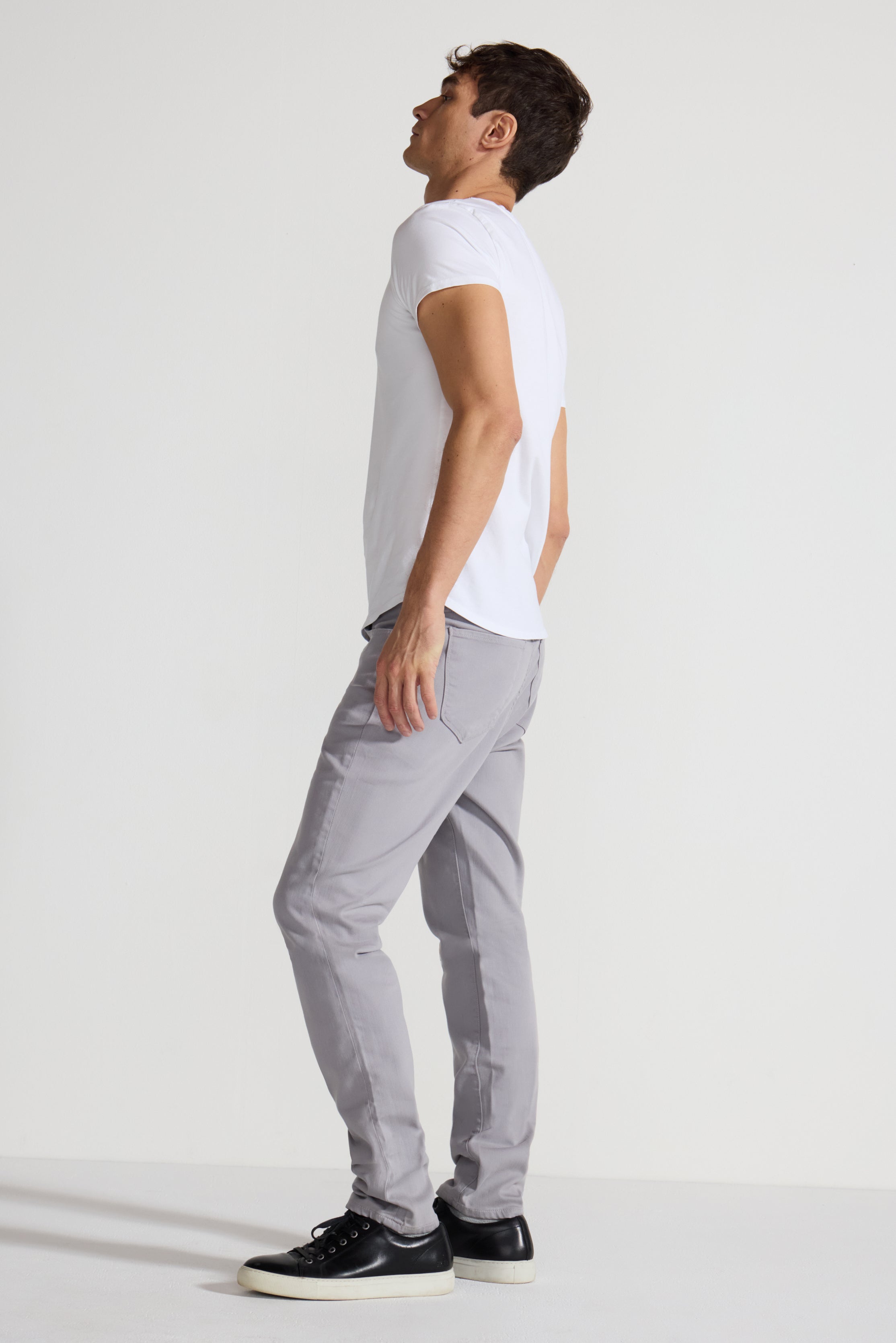 Slim Fit Stretch Twill Pant – Light Grey-Light Grey-28-MONFRÈRE-Levy's Clothier