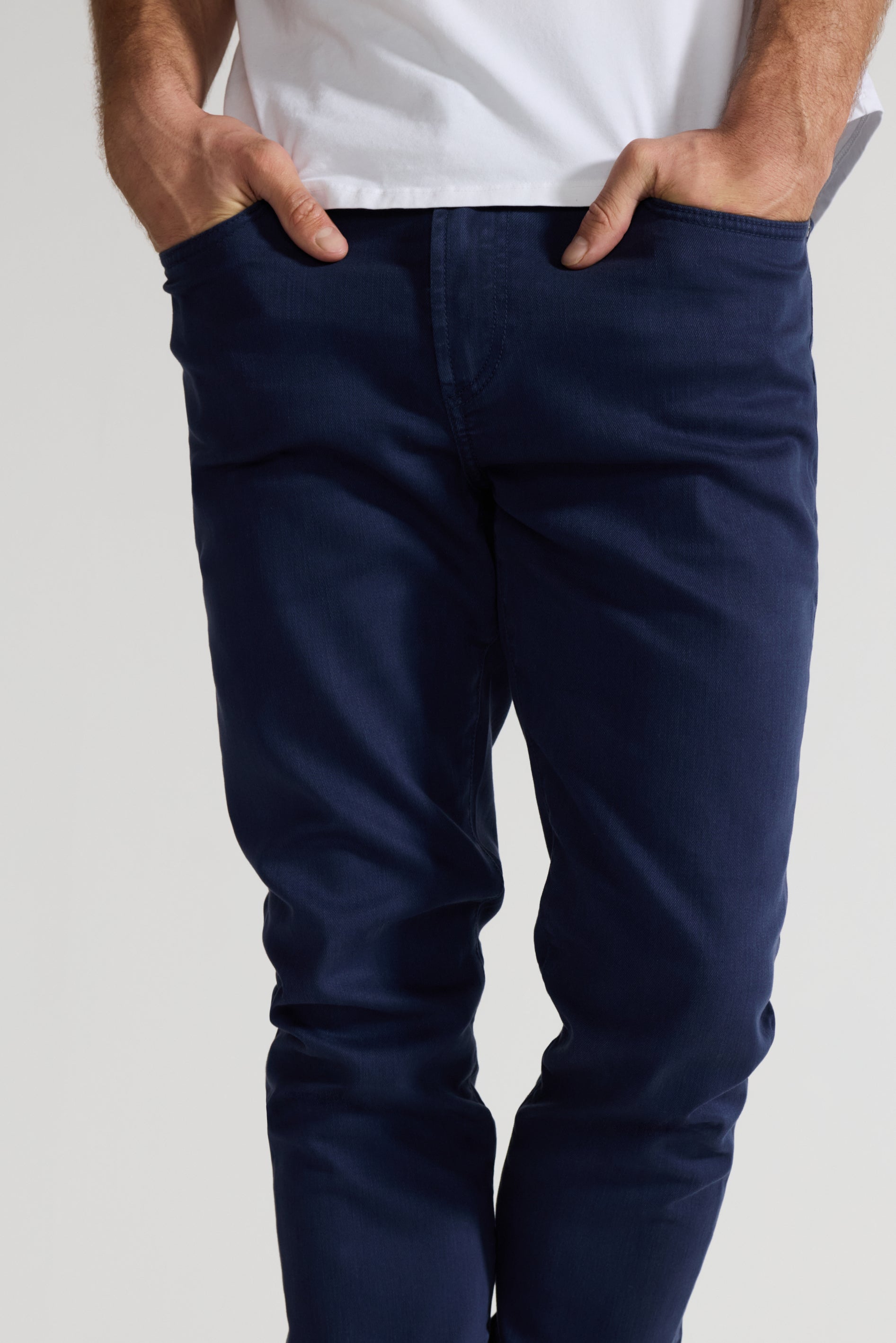 Slim Fit Stretch Twill Pant – Light Grey-Light Grey-28-MONFRÈRE-Levy's Clothier