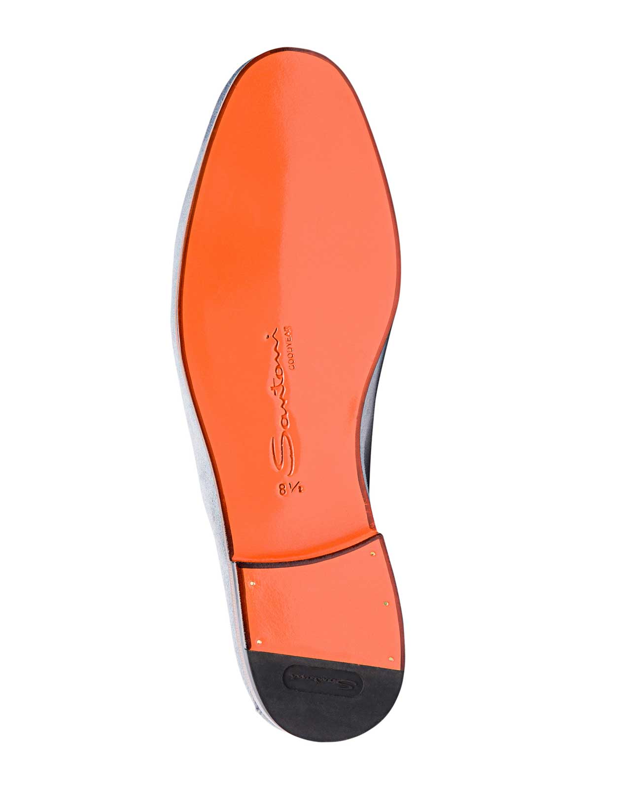 Carlos Penny Loafer-7 M-Light Grey-Santoni-Levy's Clothier