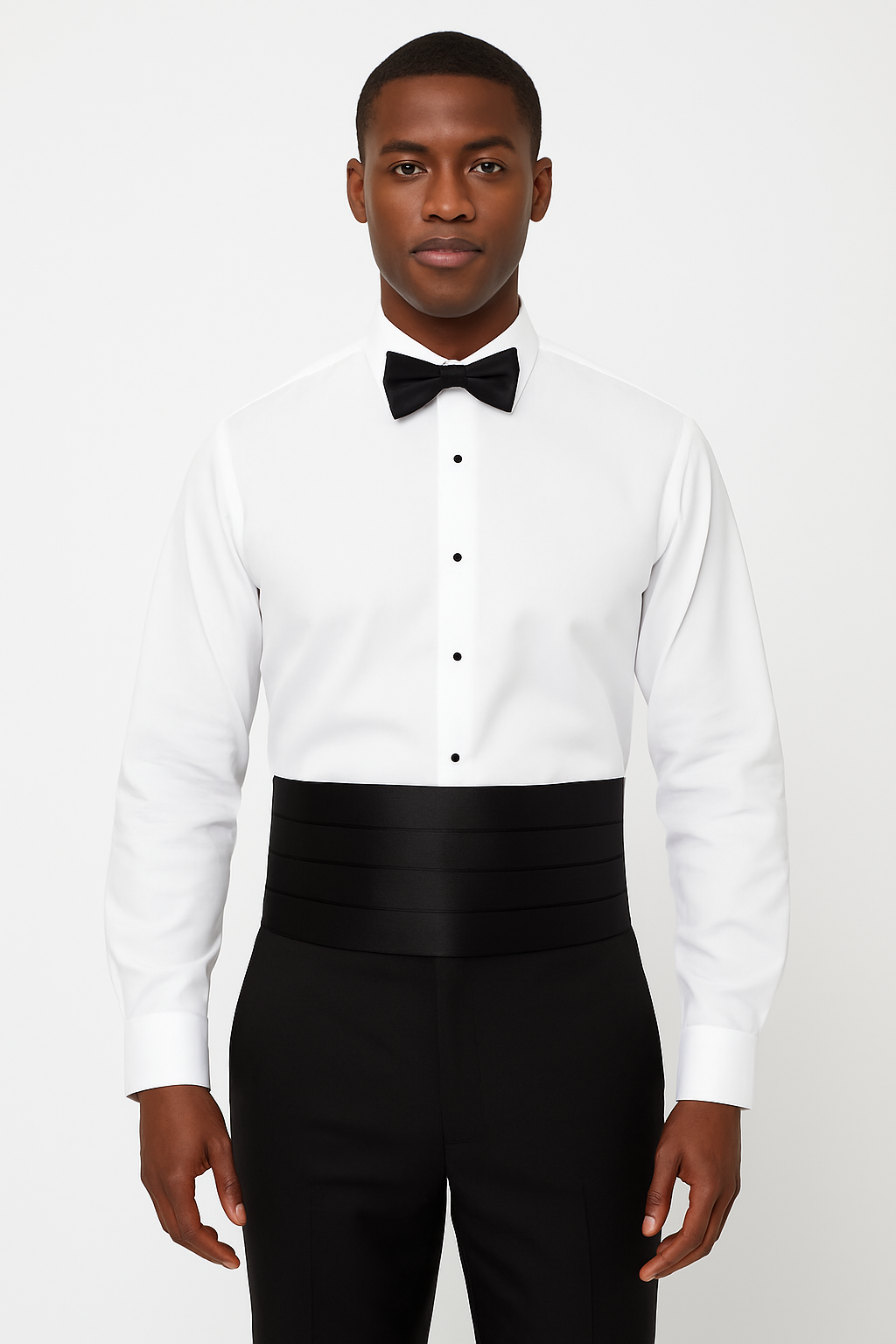 Elegant Formal Black Satin Cummerbund