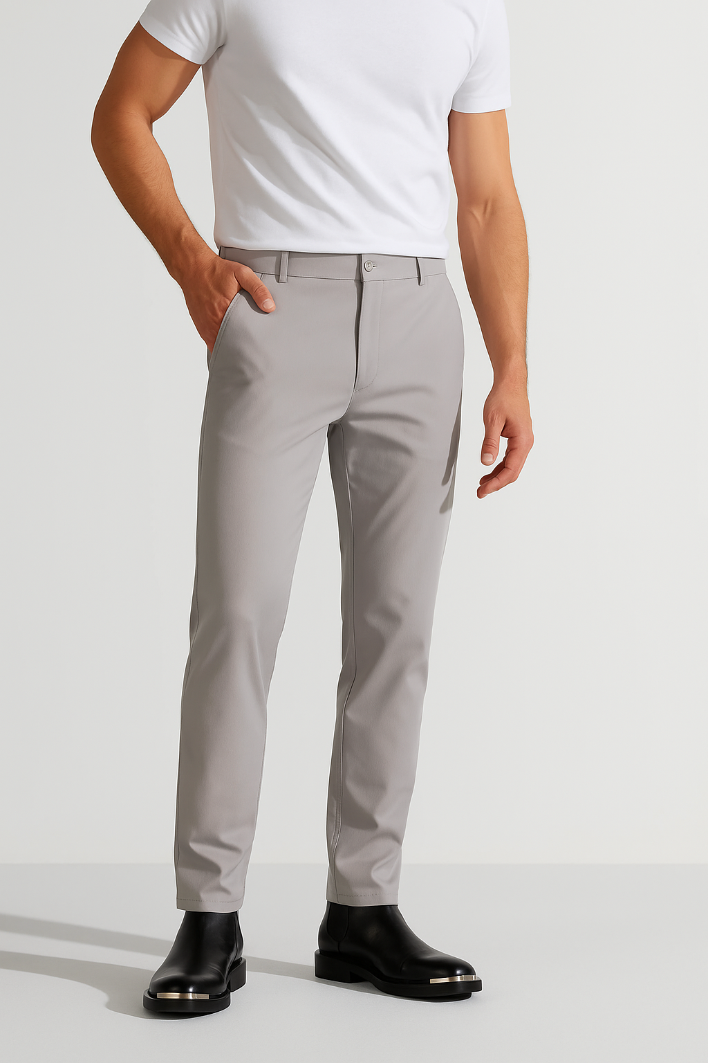 Xtreme Comfort Sateen Casual Pants - Cement