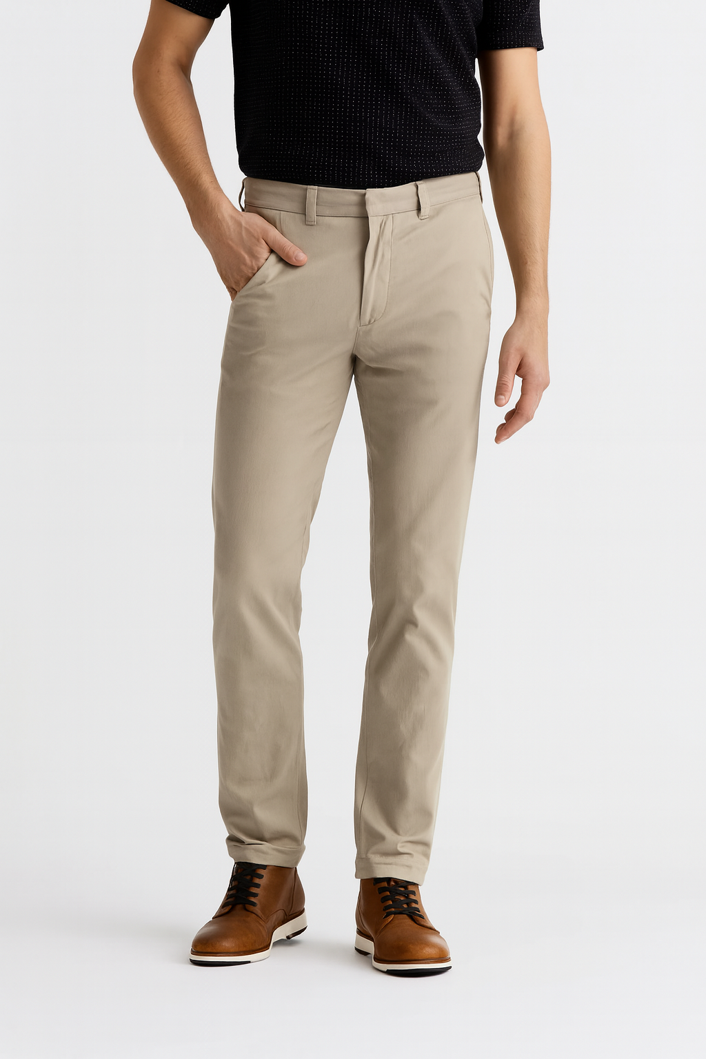 Perma Color Pima Twill Khaki Pants - Khaki
