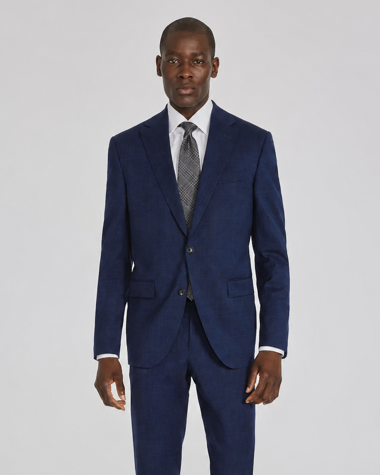 Jack Victor 3Sixty5 New York Modern Fit Suit Jacket - Navy Check-42-1/REG-JACK VICTOR CLO-Levy's Clothier