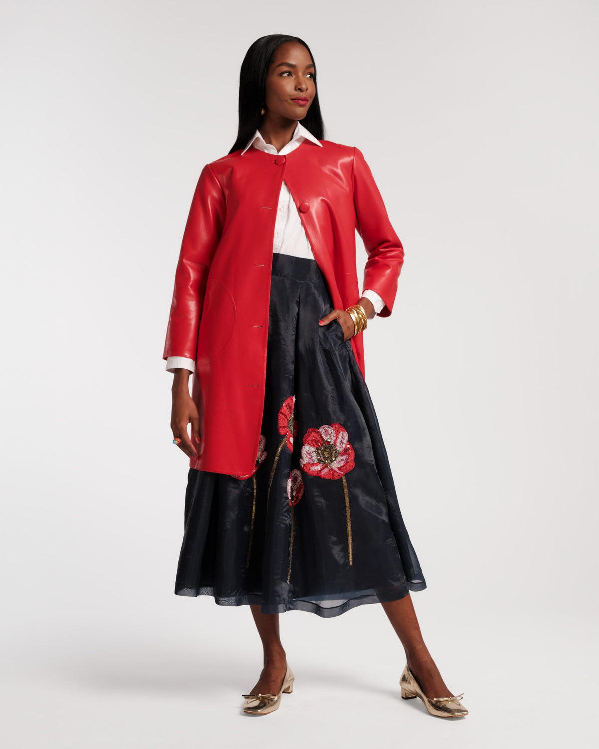 Shea Max Skirt - Paradise Poppy