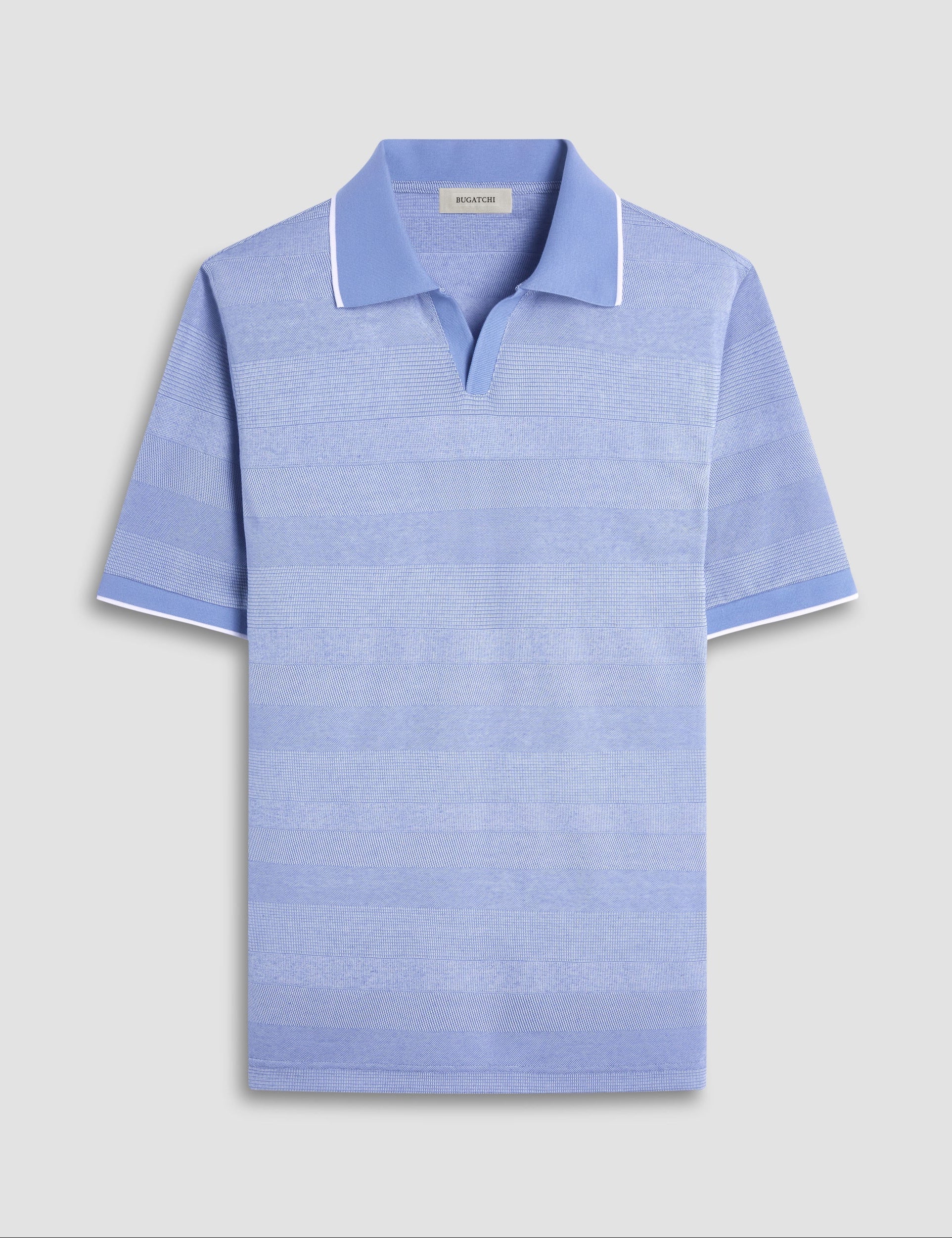 Mixed Media Johnny Collar Polo Shirt