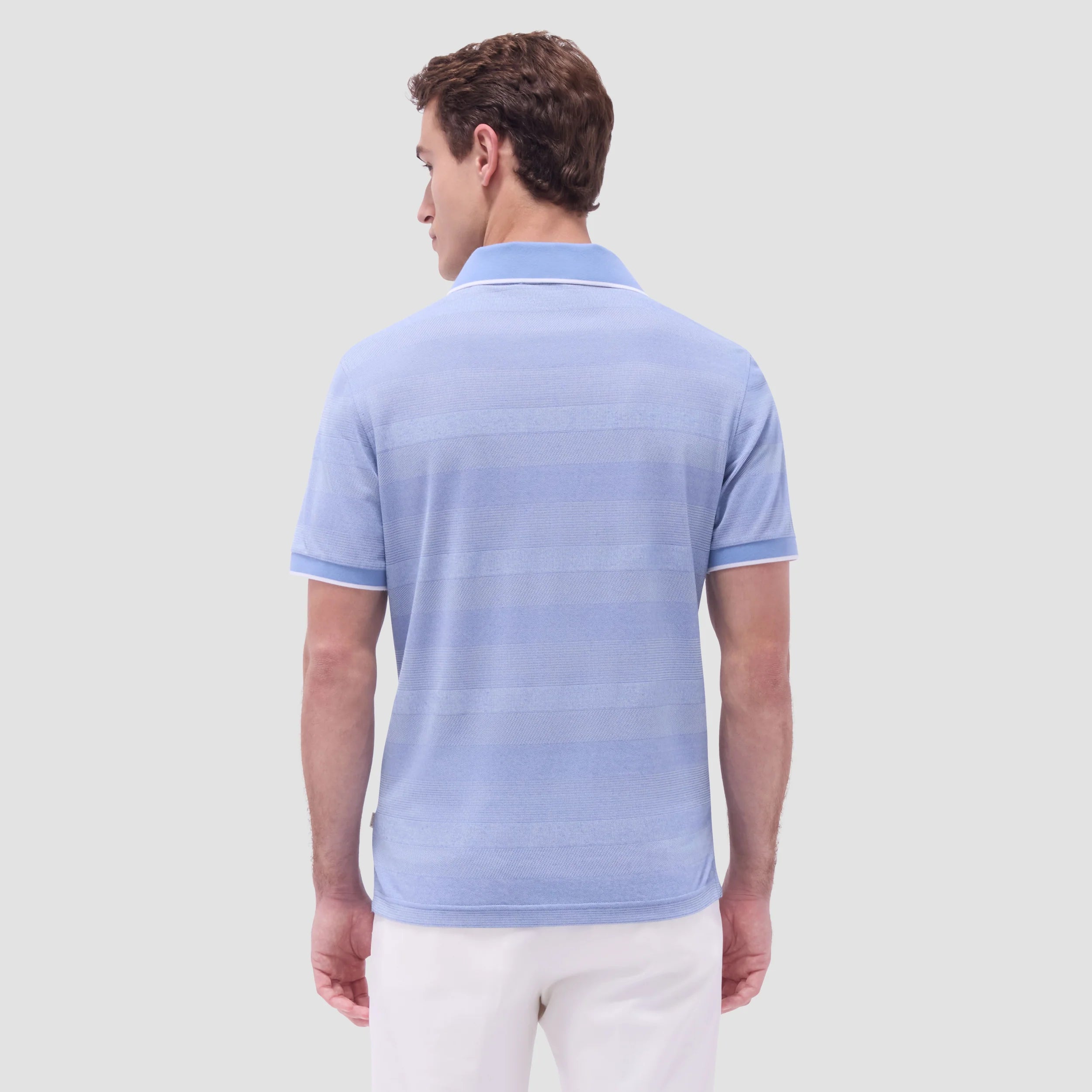 Mixed Media Johnny Collar Polo Shirt