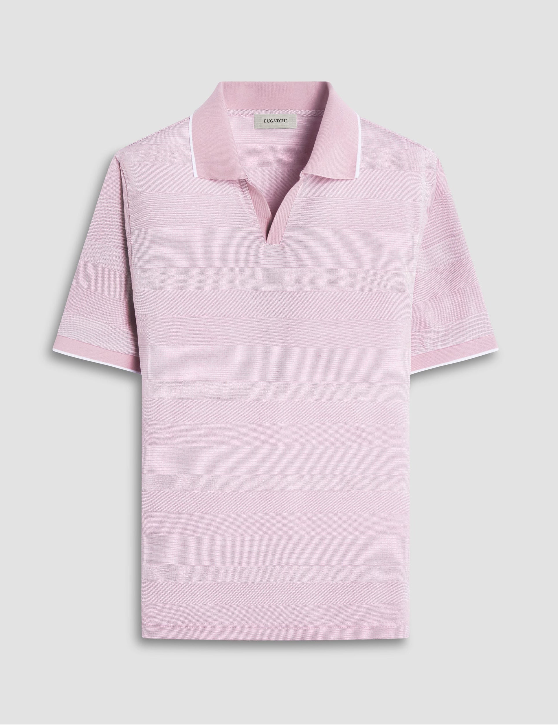 Mixed Media Johnny Collar Polo Shirt