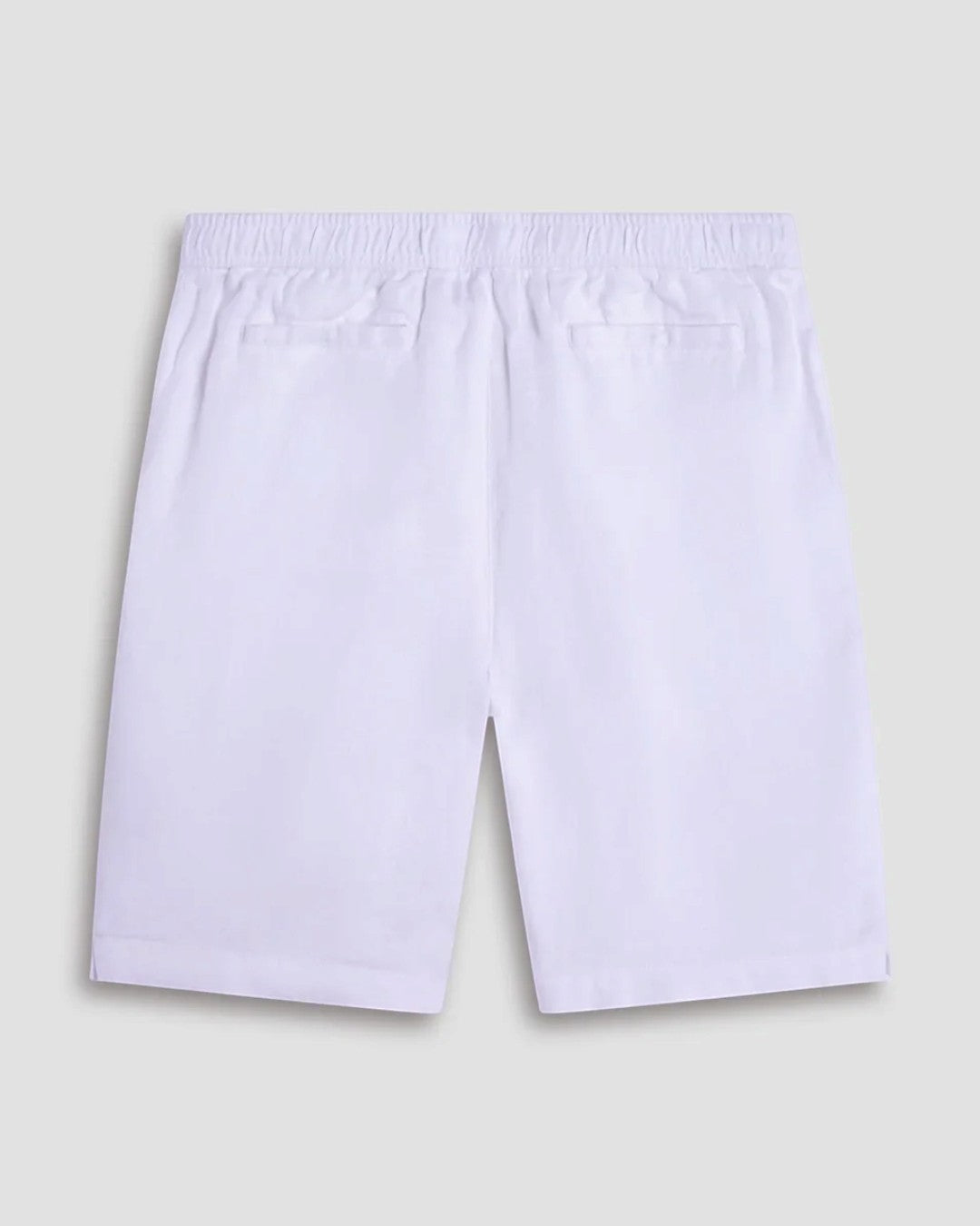 Linen Drawstring Shorts-S-WHITE-BUGATCHI-Levy's Clothier