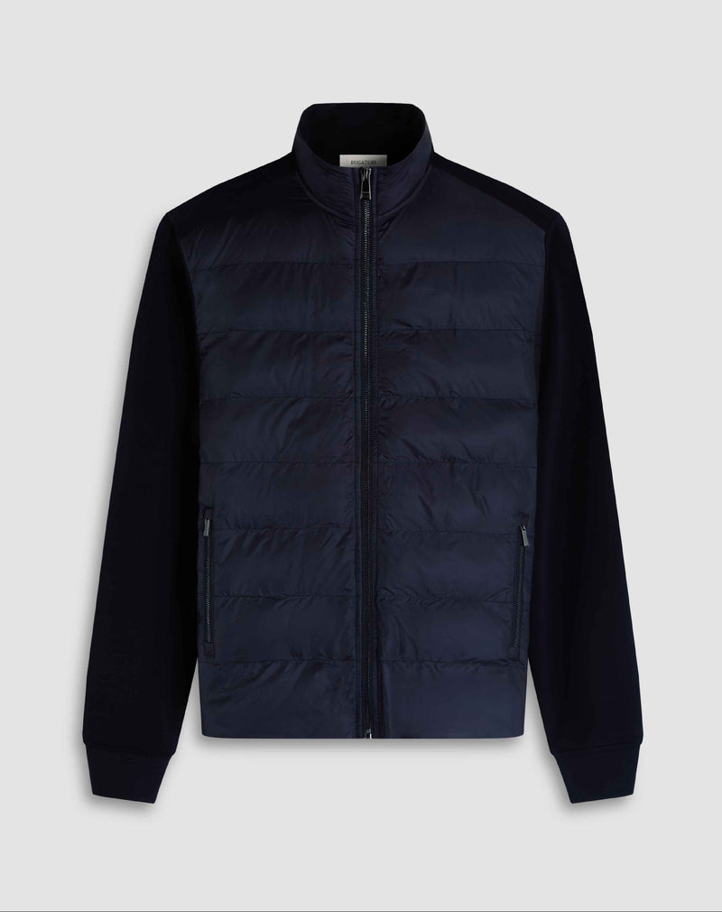 Soft Touch™ Quilted Front Performance Knit Jacket - Navy-S-NAVY-BUGATCHI-Levy's Clothier