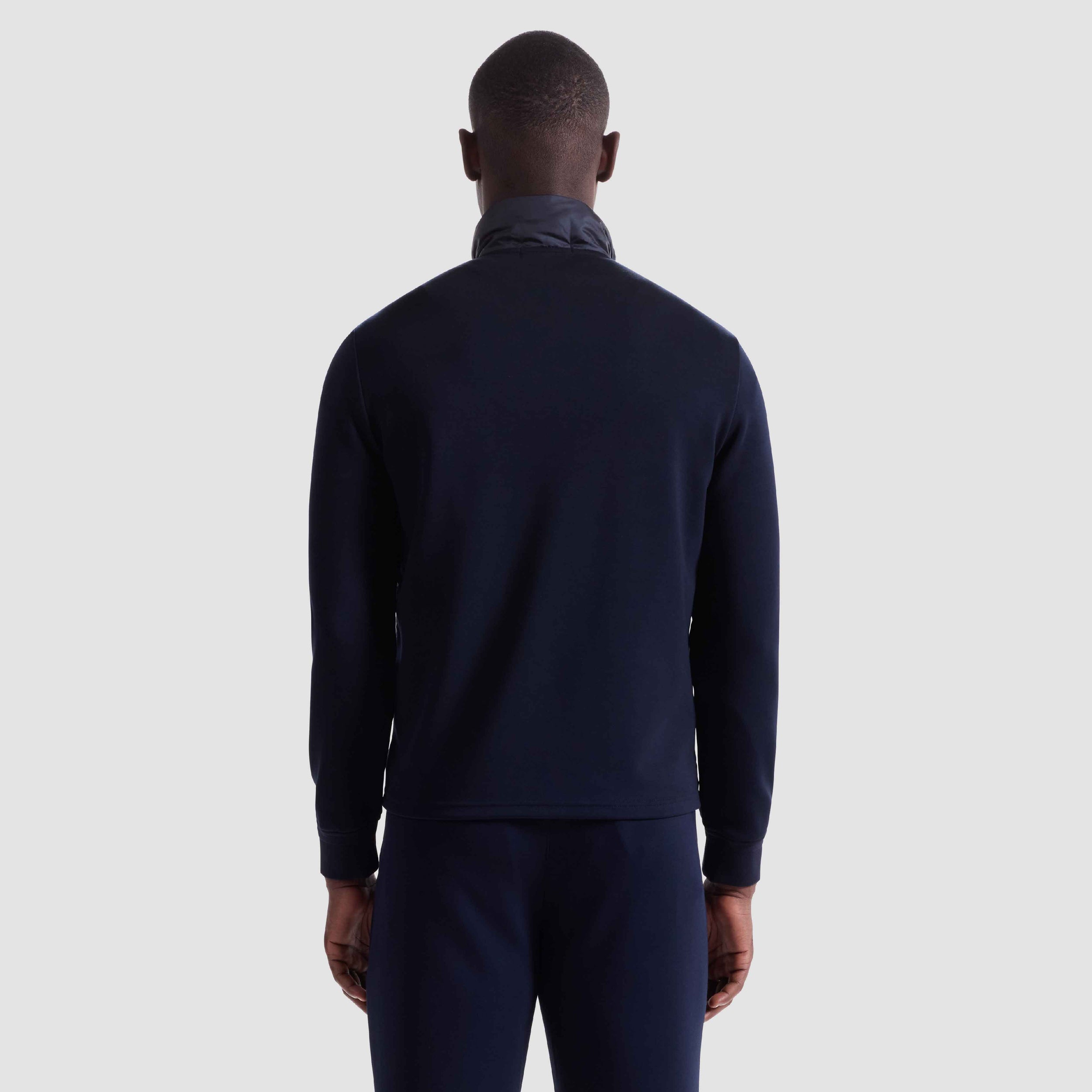 Soft Touch™ Quilted Front Performance Knit Jacket - Navy