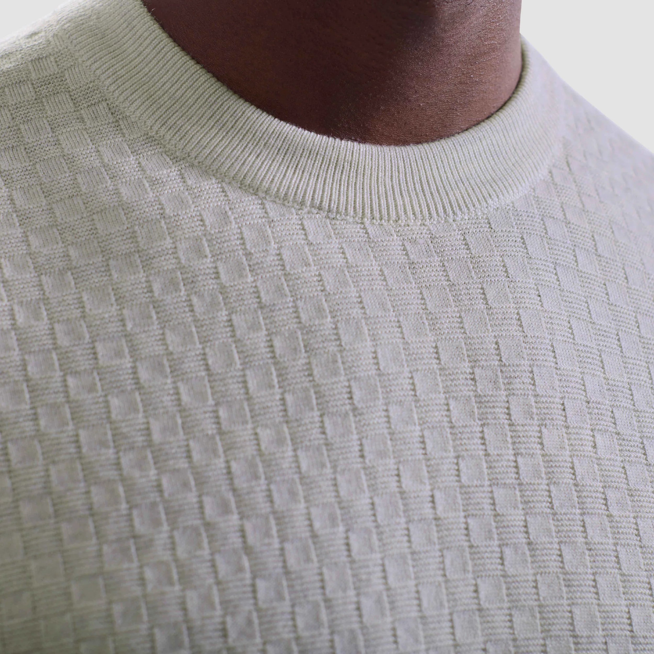 Basketweave Crewneck Sweater - Sand