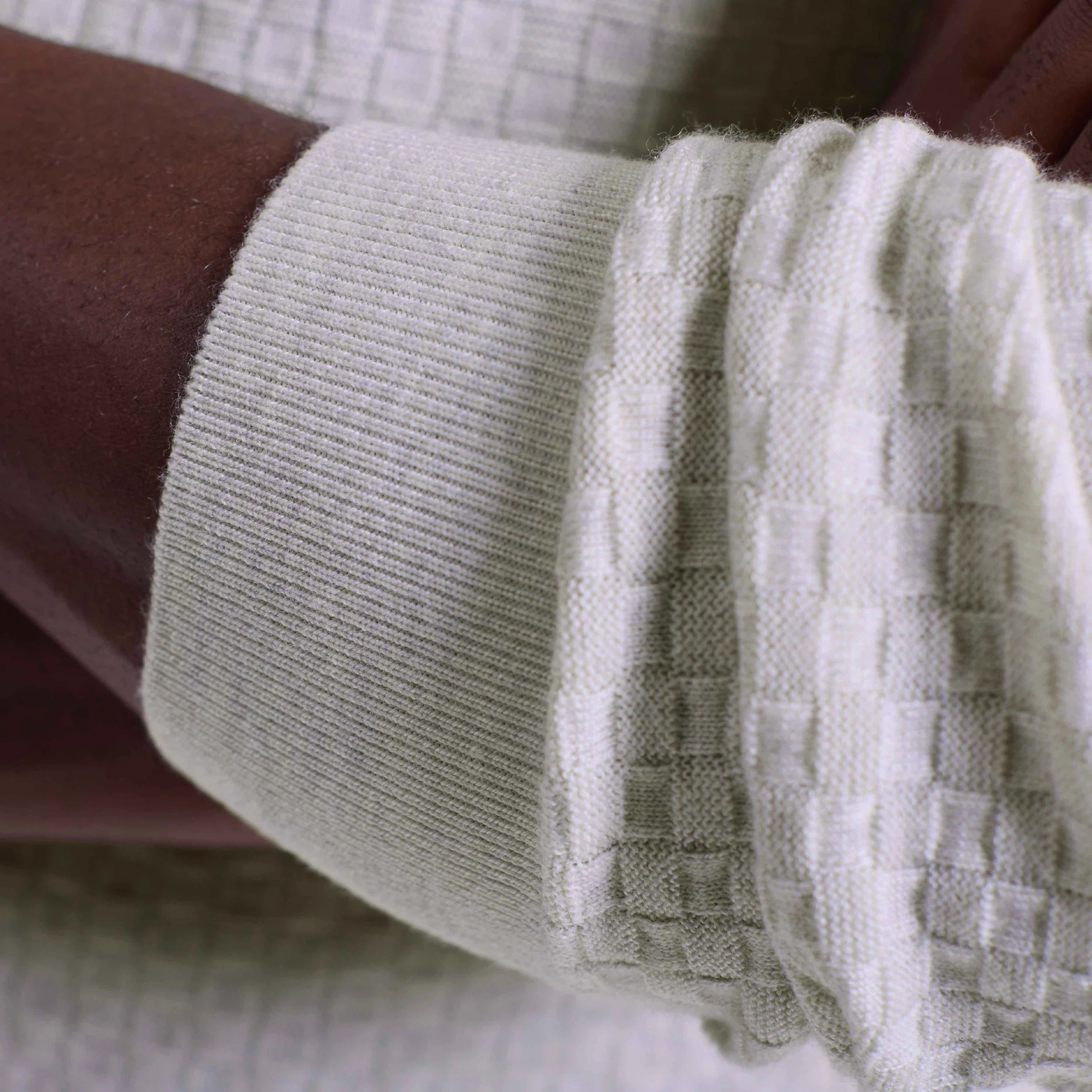 Basketweave Crewneck Sweater - Sand