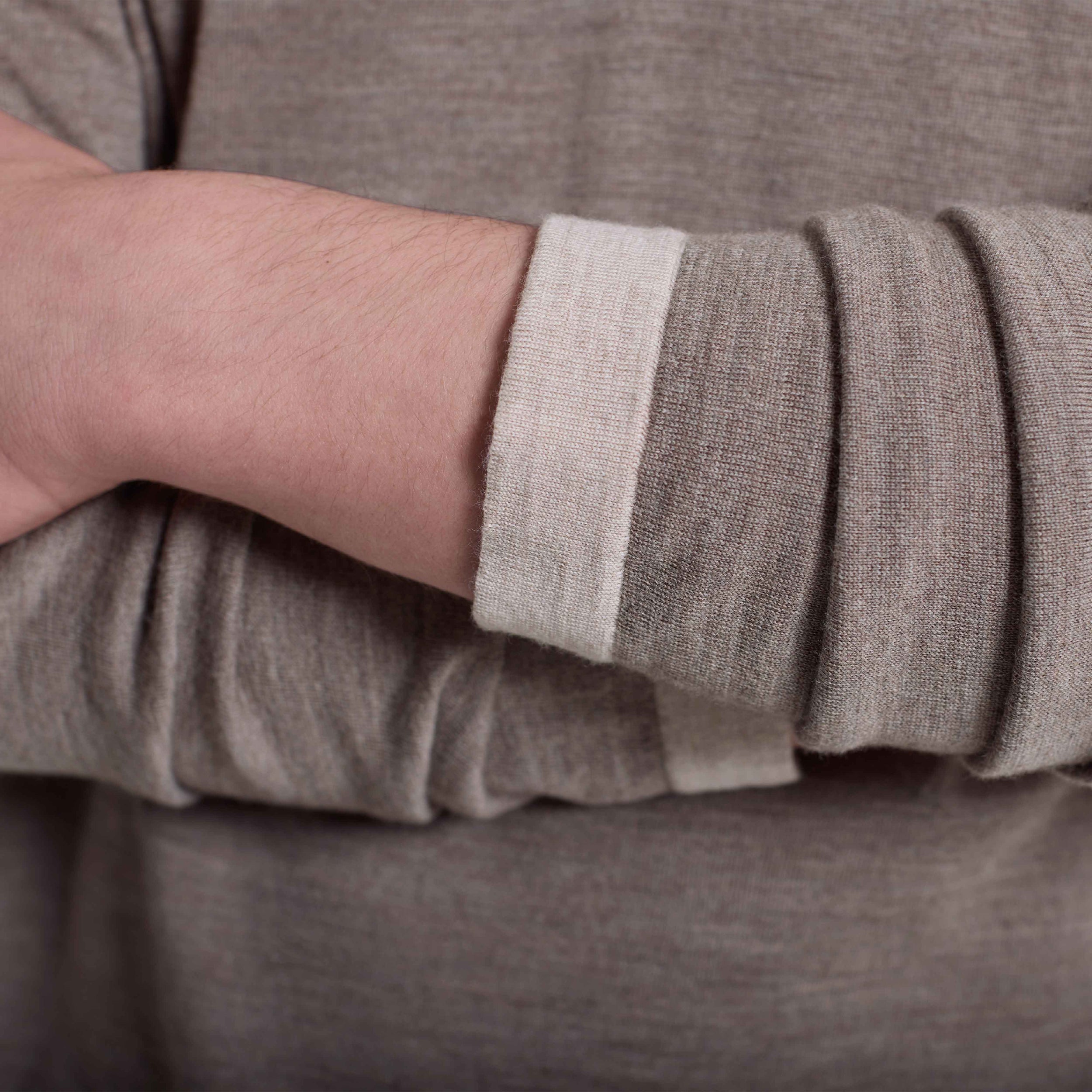 Melange Quarter Zip Polo Sweater