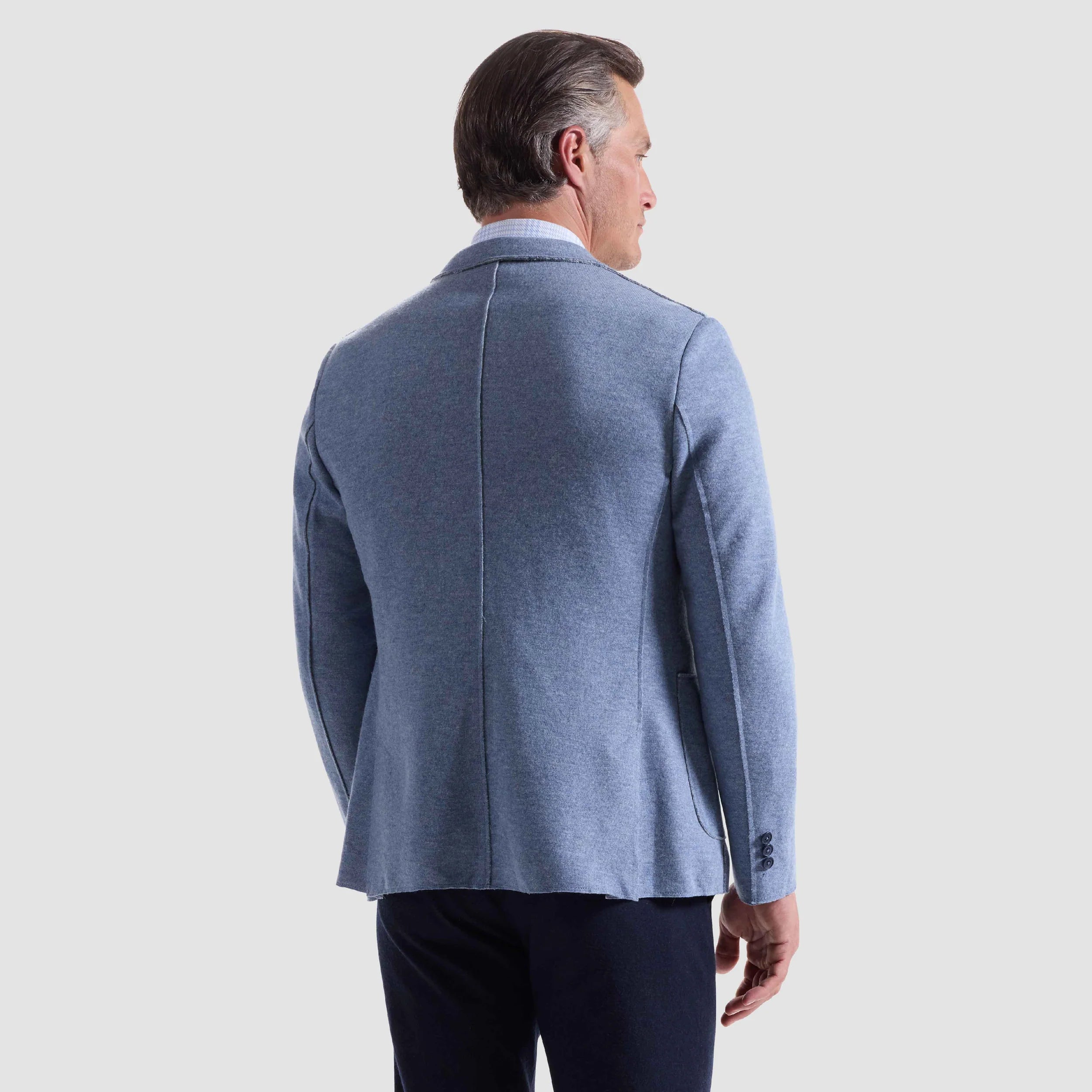 Laser Cut Heather Two-Button Blazer