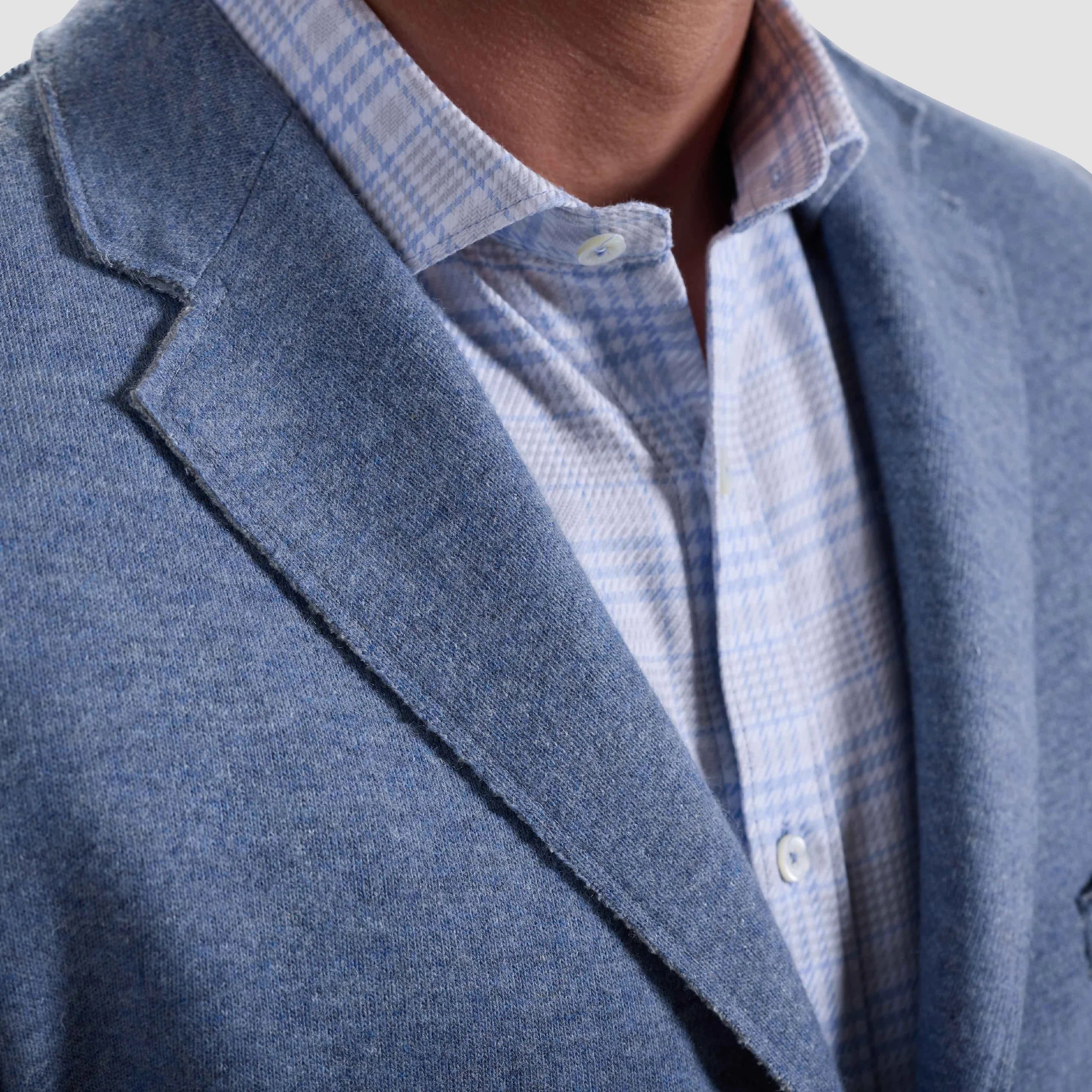 Laser Cut Heather Two-Button Blazer