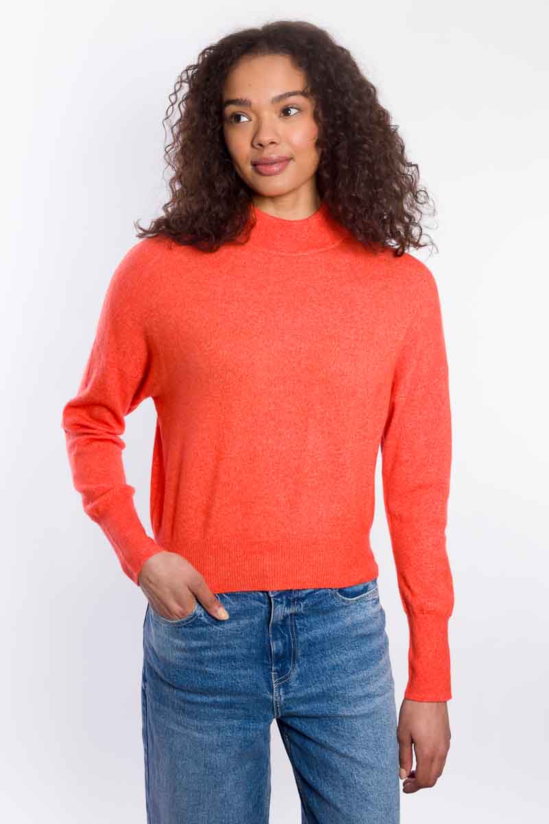 LOFTY MOCK NECK SWEATER