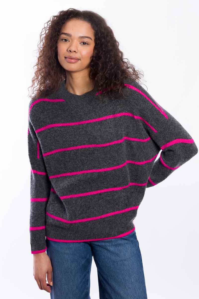 LOFTY OVERSIZED STRIPE CREW