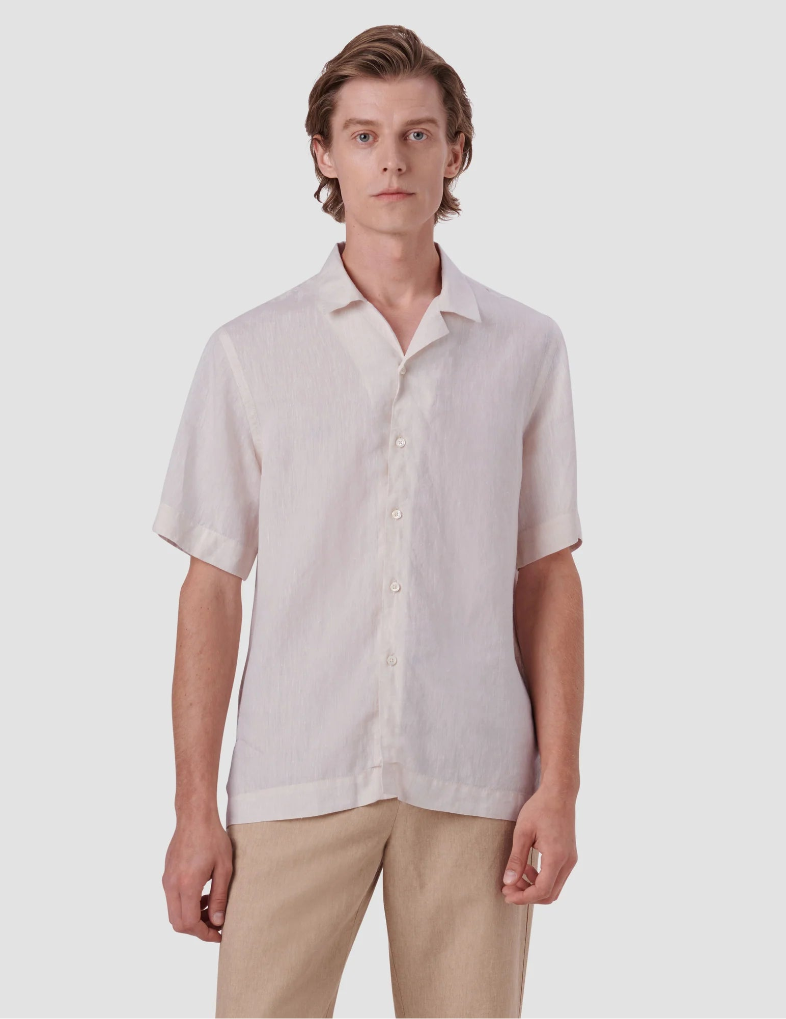 Jackson Solid Linen Camp Shirt