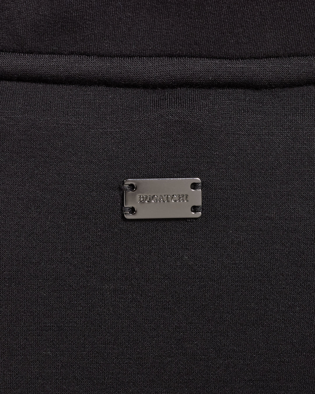 Soft Touch Geometric Jacquard Quarter-Zip Pullover in Black